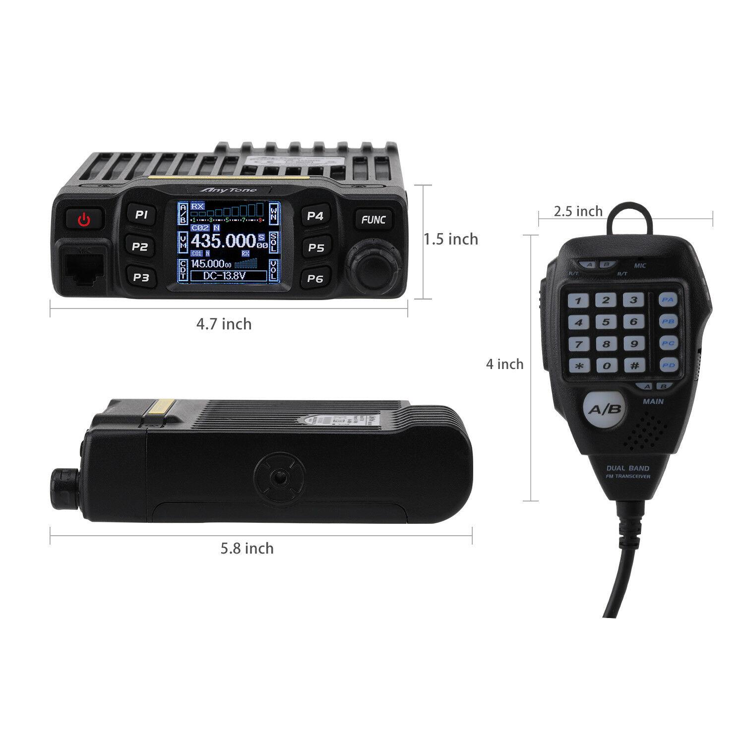 AnyTone AT778UV Dual Band Transceiver Mobile Radio VHF/UHF Two Way Amateur Radio