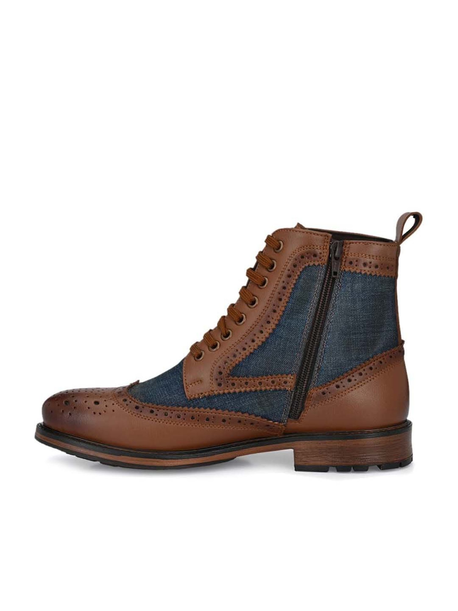 Delize Men's Tan Brogue Boots