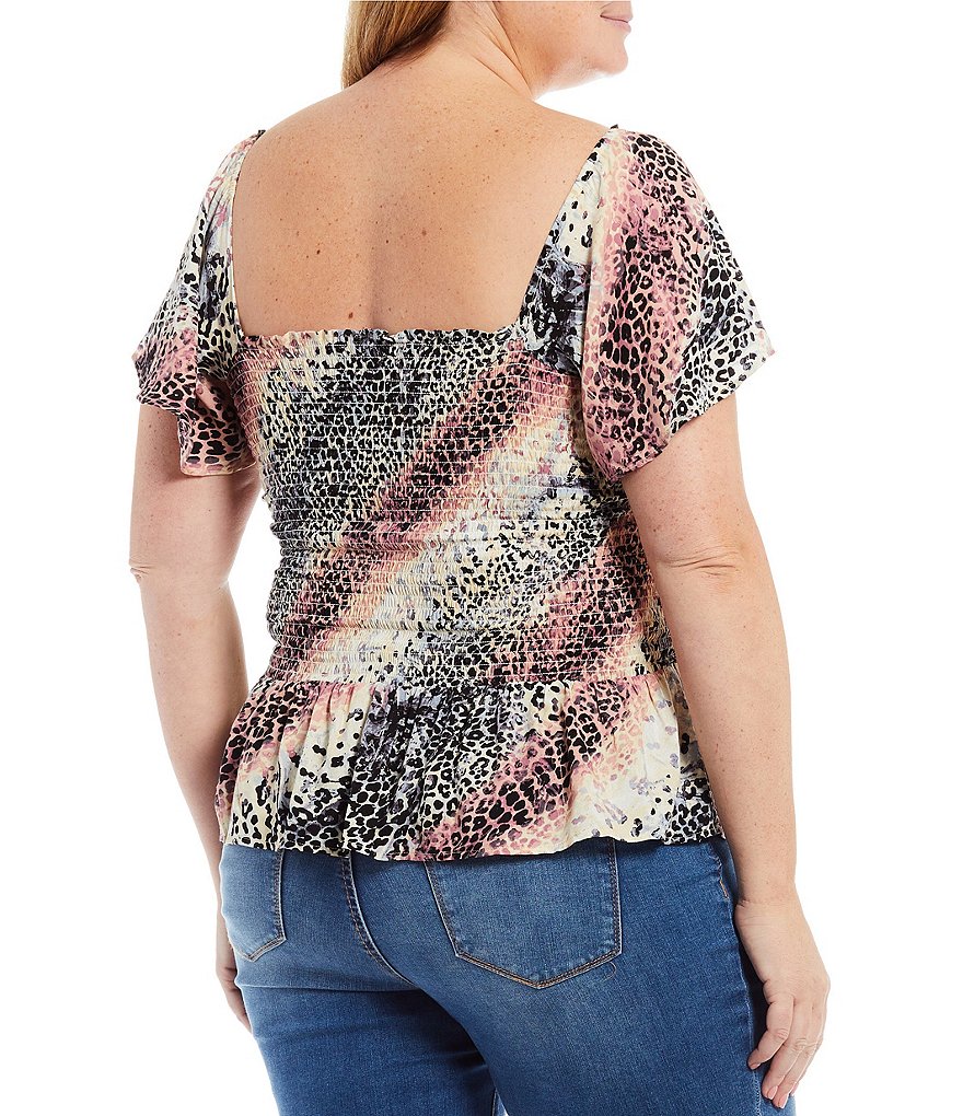 Jessica Simpson Plus Size JJ Red Dahlia Moroccan Border Print Fringe Hem Kimono Jacket