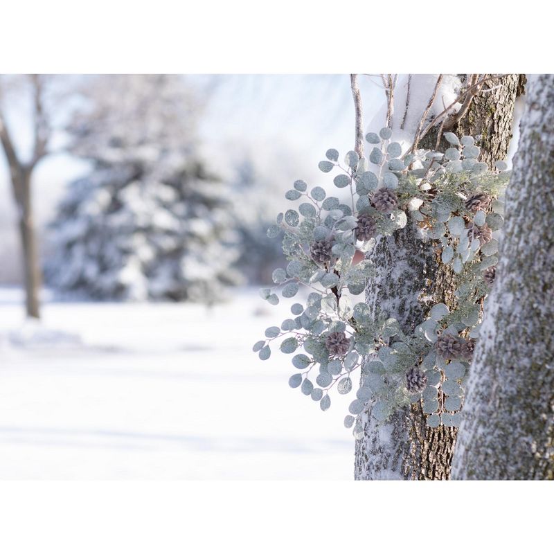 Sullivans Eucalyptus & Pinecone Artificial Wreath 24"H Green