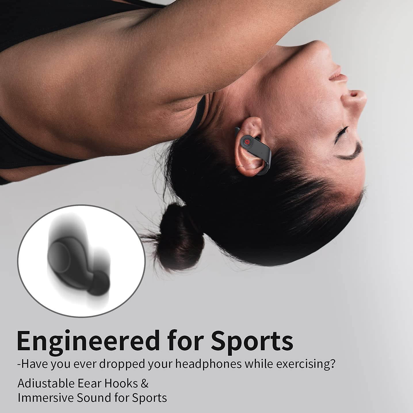 Ture Wireless Earbuds, Bluetooth 5.1 Wireless Headphones in-Ear Stereo Sports Bluetooth Earphones, Noise Cancelling Earbuds with Mic Deep Bass, IPX7 Waterproof, 40H Playtime Wireless Headset for Sport