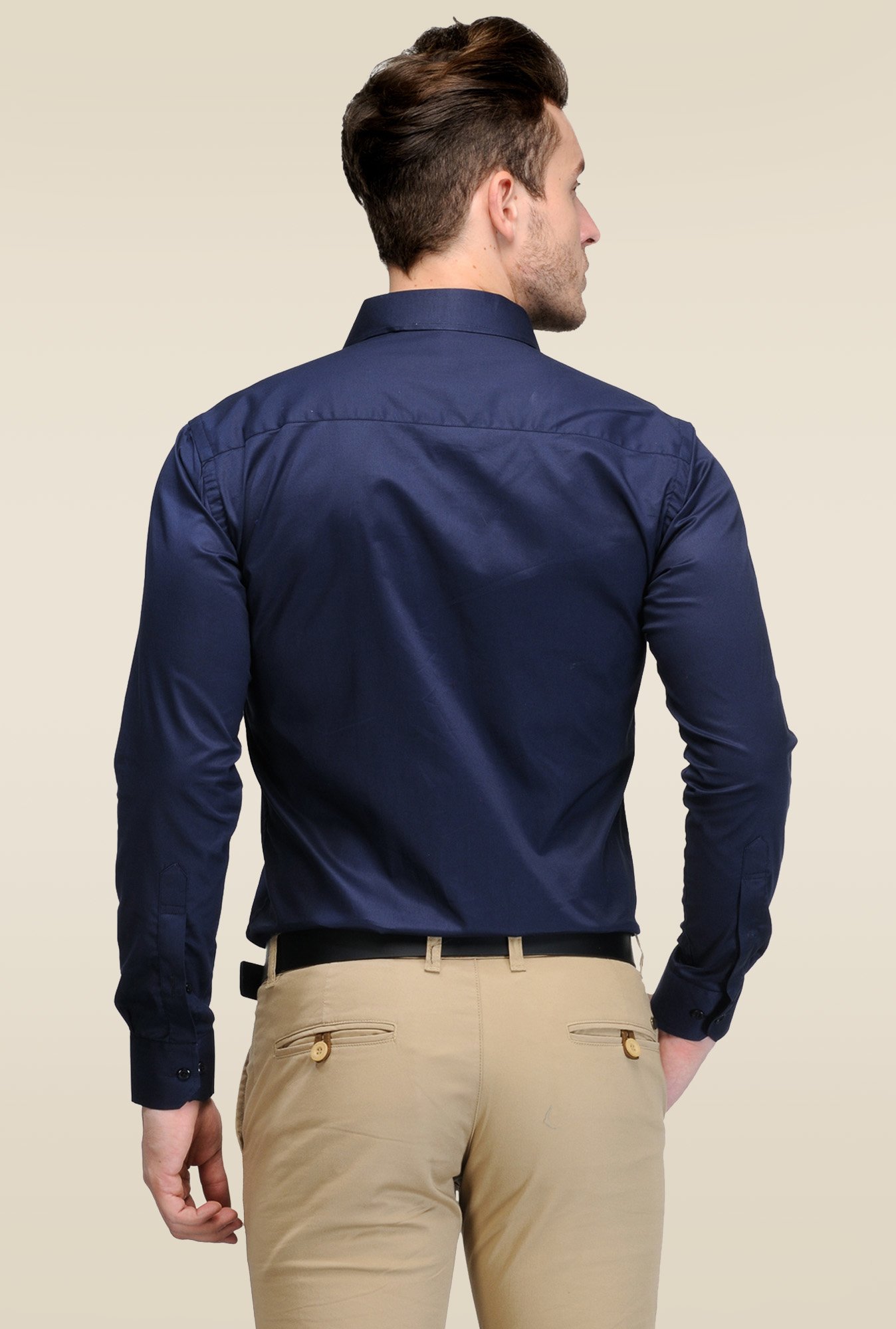 Hancock Navy Cotton Shirt