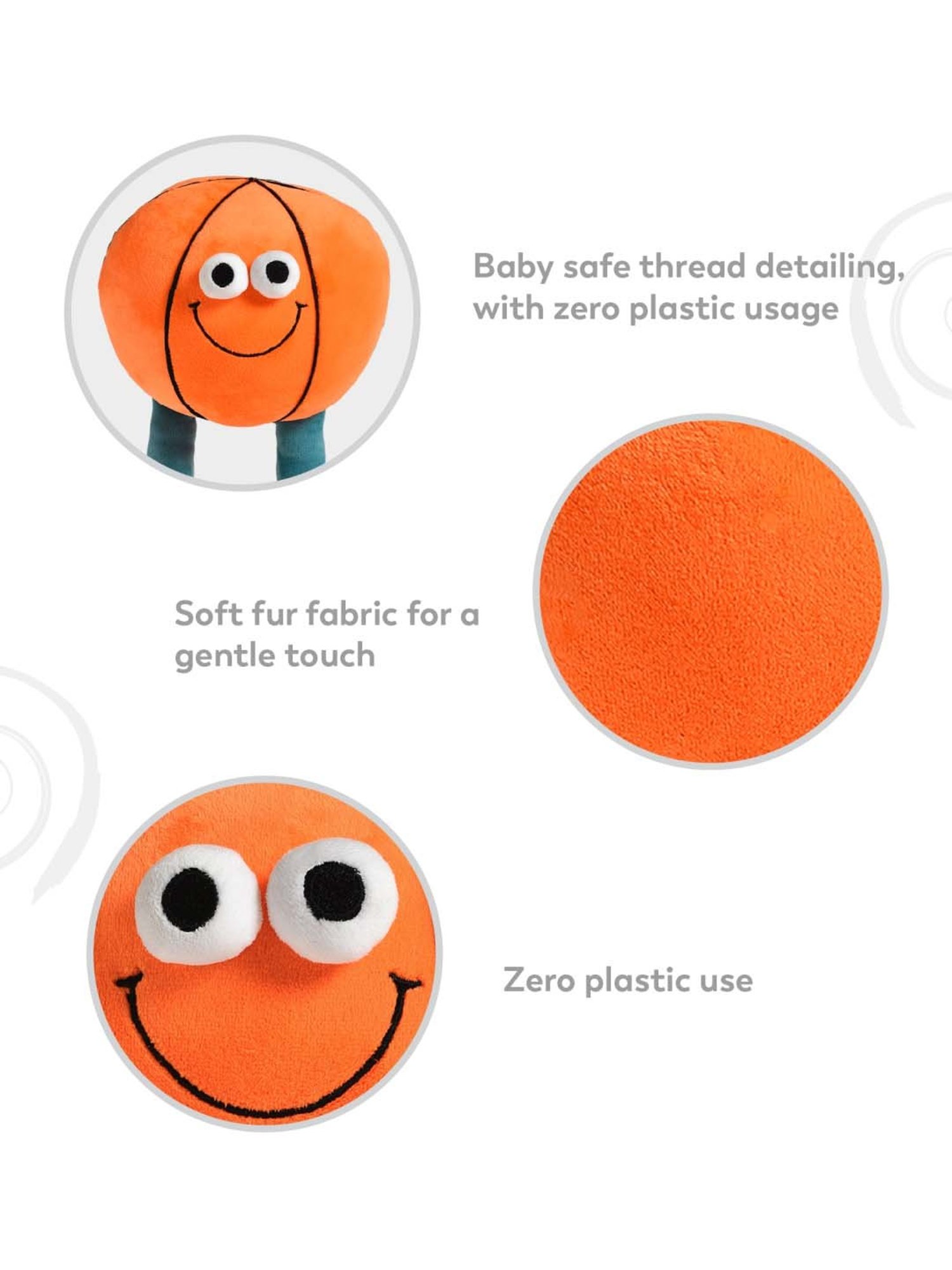 MiArcus Kids Orange Ball Soft Toy