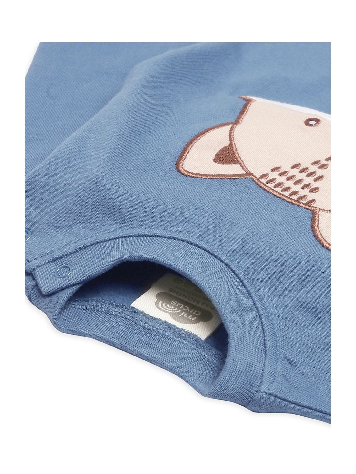 MiArcus Kids Blue & White Cotton Printed Full Sleeves Sweatshirt