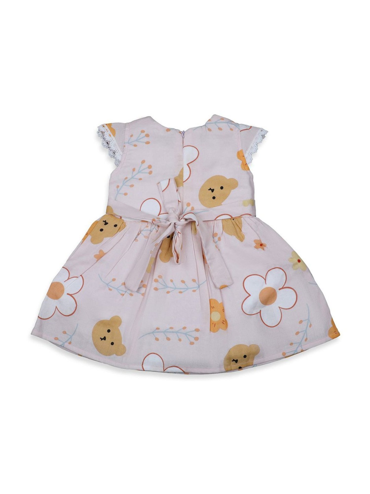 Baby Moo Kids Pink & Yellow Floral Print Dress