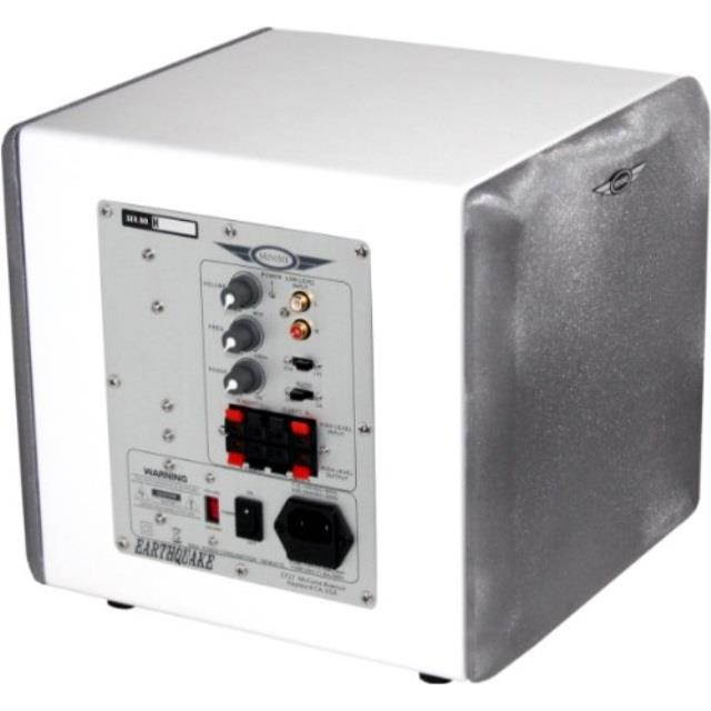 earthquake sound minime p8 white passive tuned mini subwoofer piano white