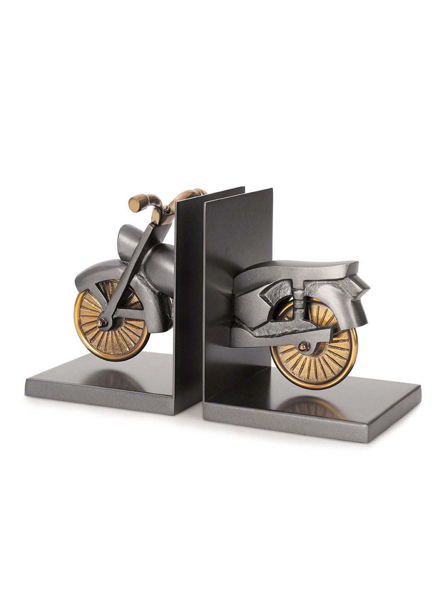 Pure Home and Living Grey Aluminium Decorative Bike Bookend