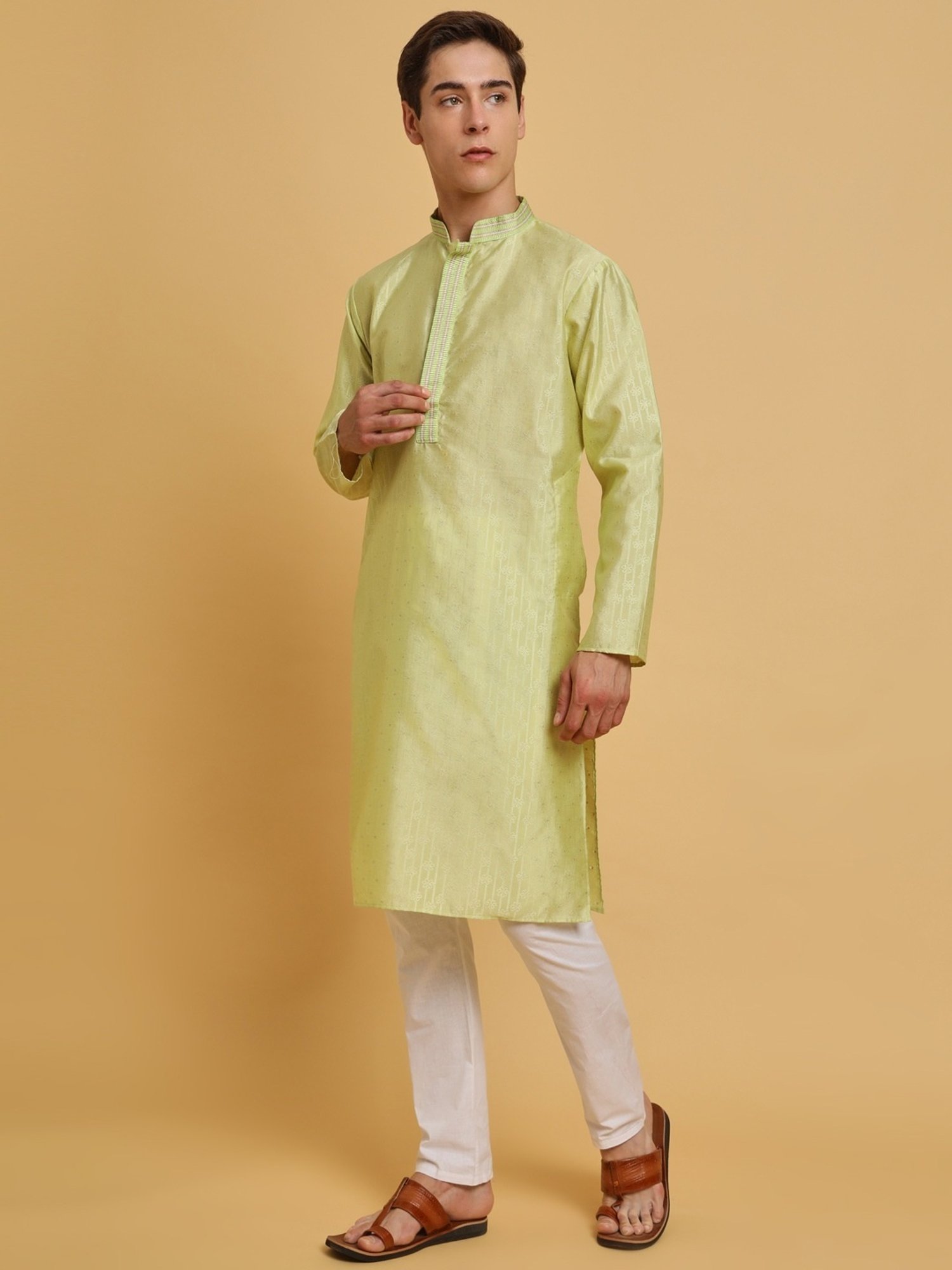 SWAGG INDIA Green Regular Fit Kurta