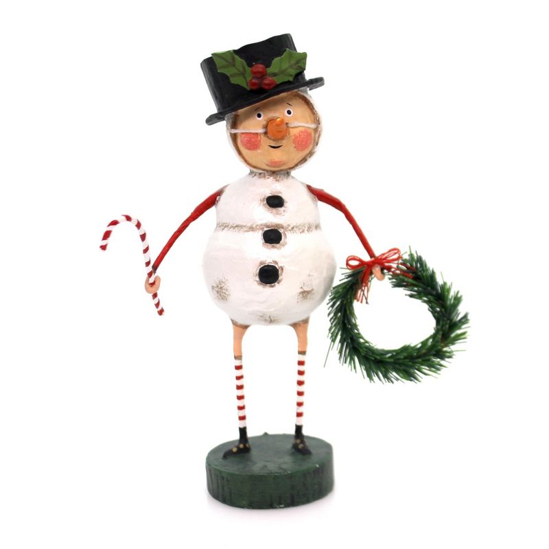 Lori Mitchell 6.25" Chilly Willy Candy Cane Wreath  -  Decorative Figurines