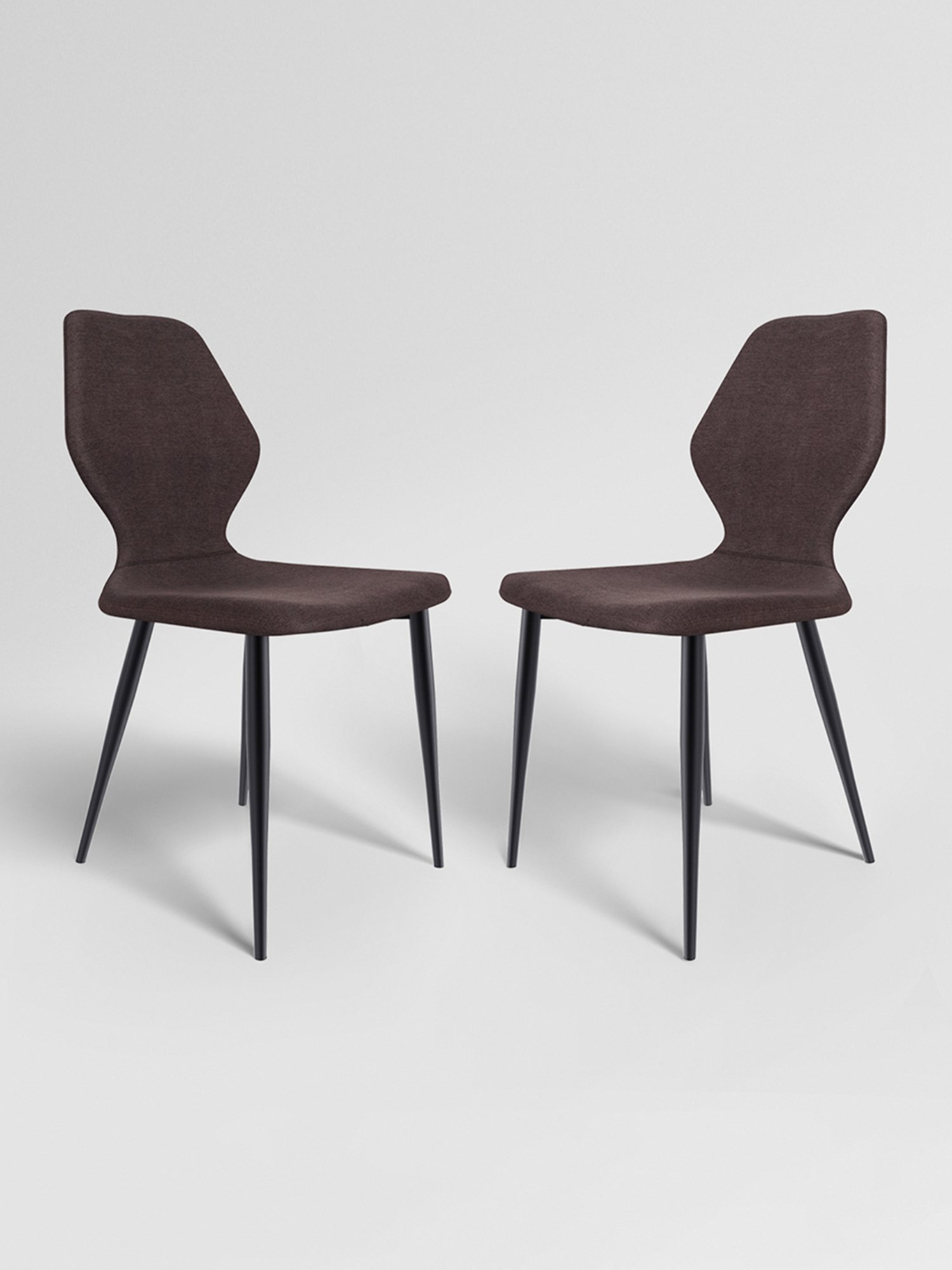 Godrej Interio Mulberry Maroon Mild Steel Dining Chair (Set of 2)