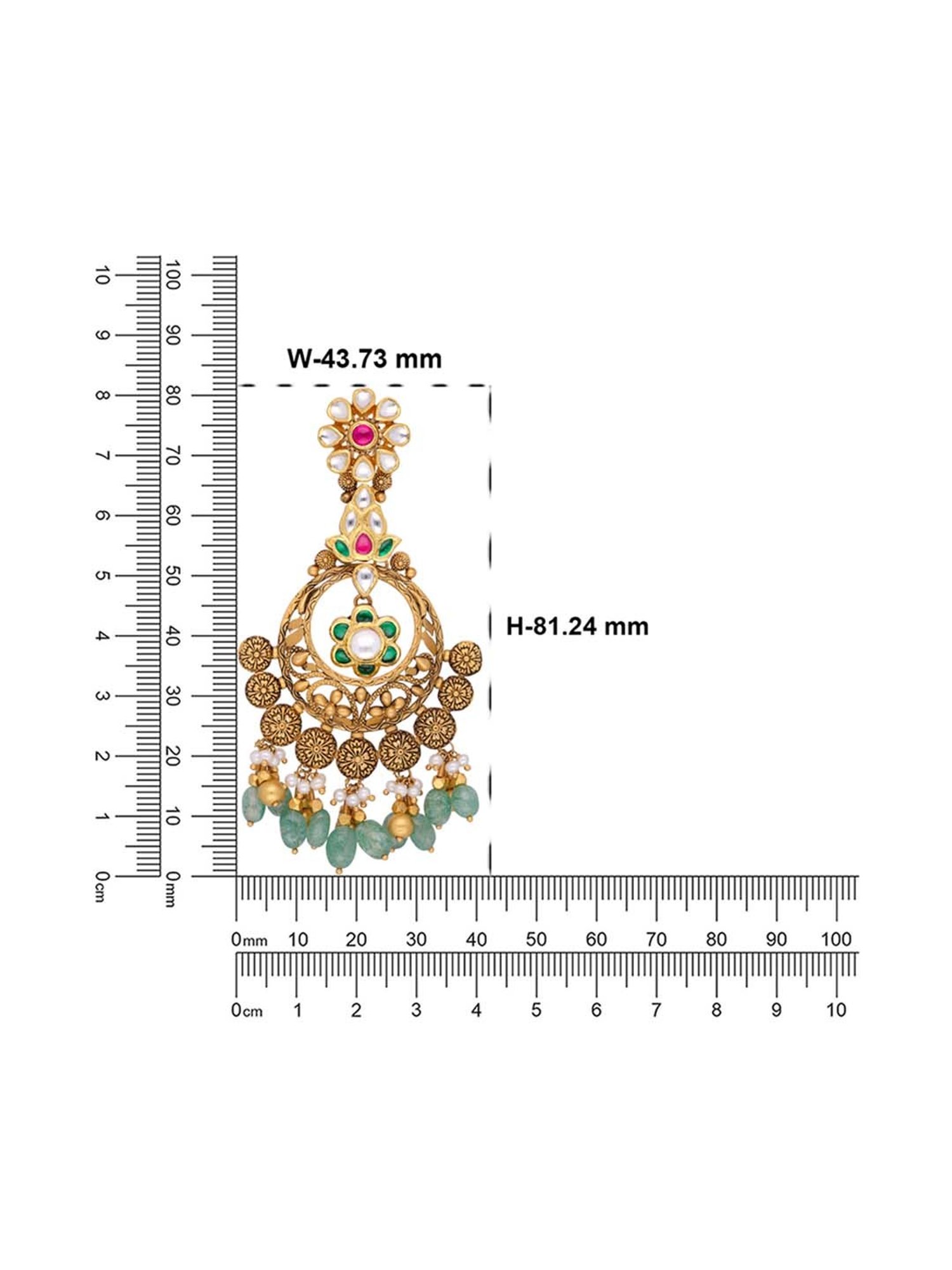 CKC Timeless Elegance: Heritage Gold Drops Set with Kundan and Stones