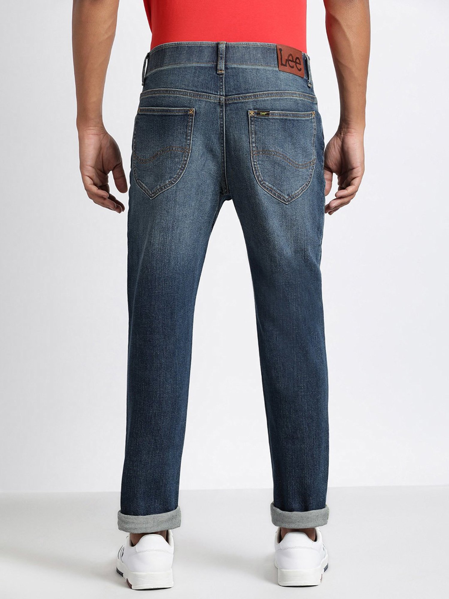 American Eagle Blue Cotton Regular Fit Jeans