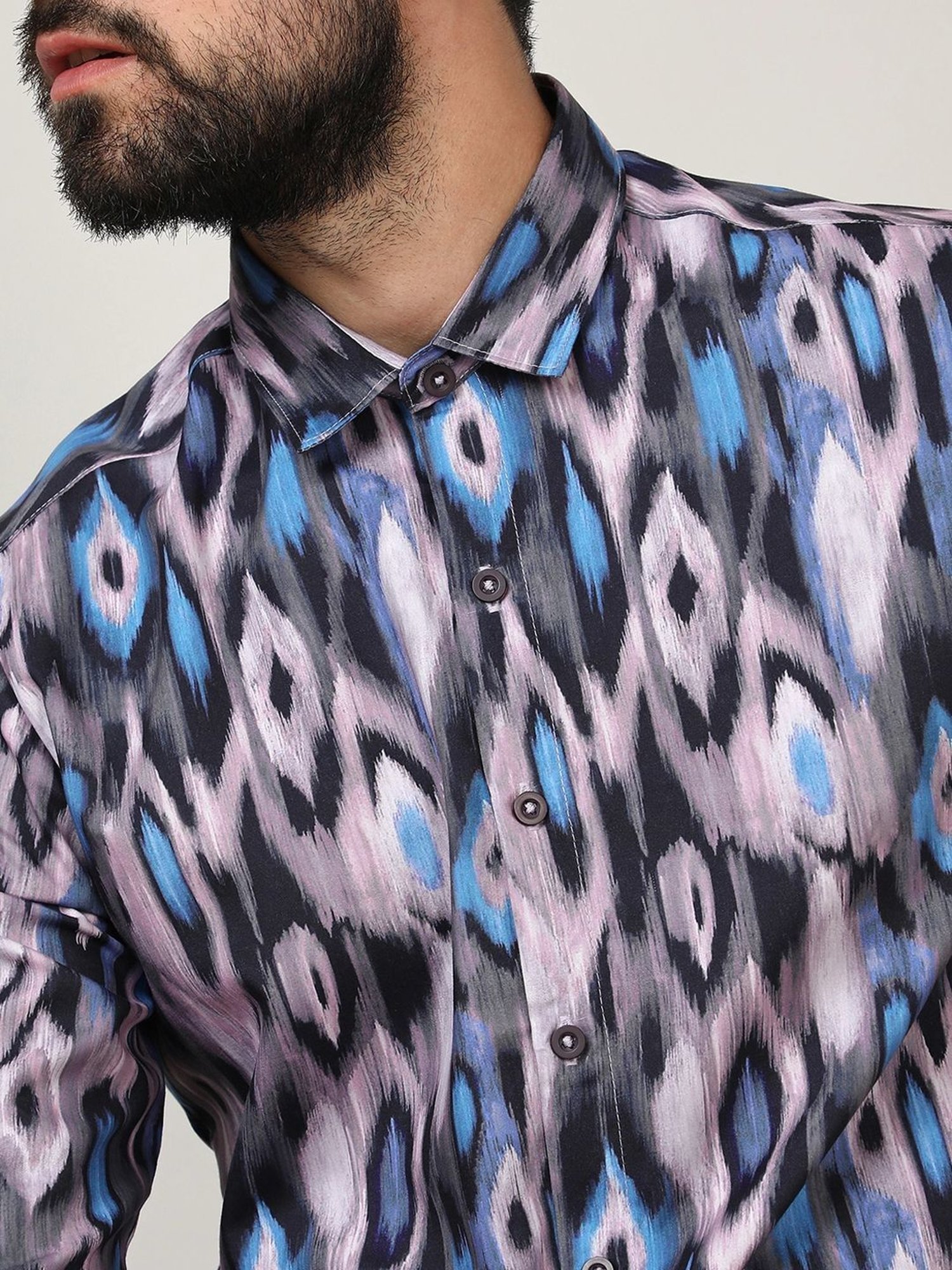 Campus Sutra Multicolored Regular Fit Printed Shirt