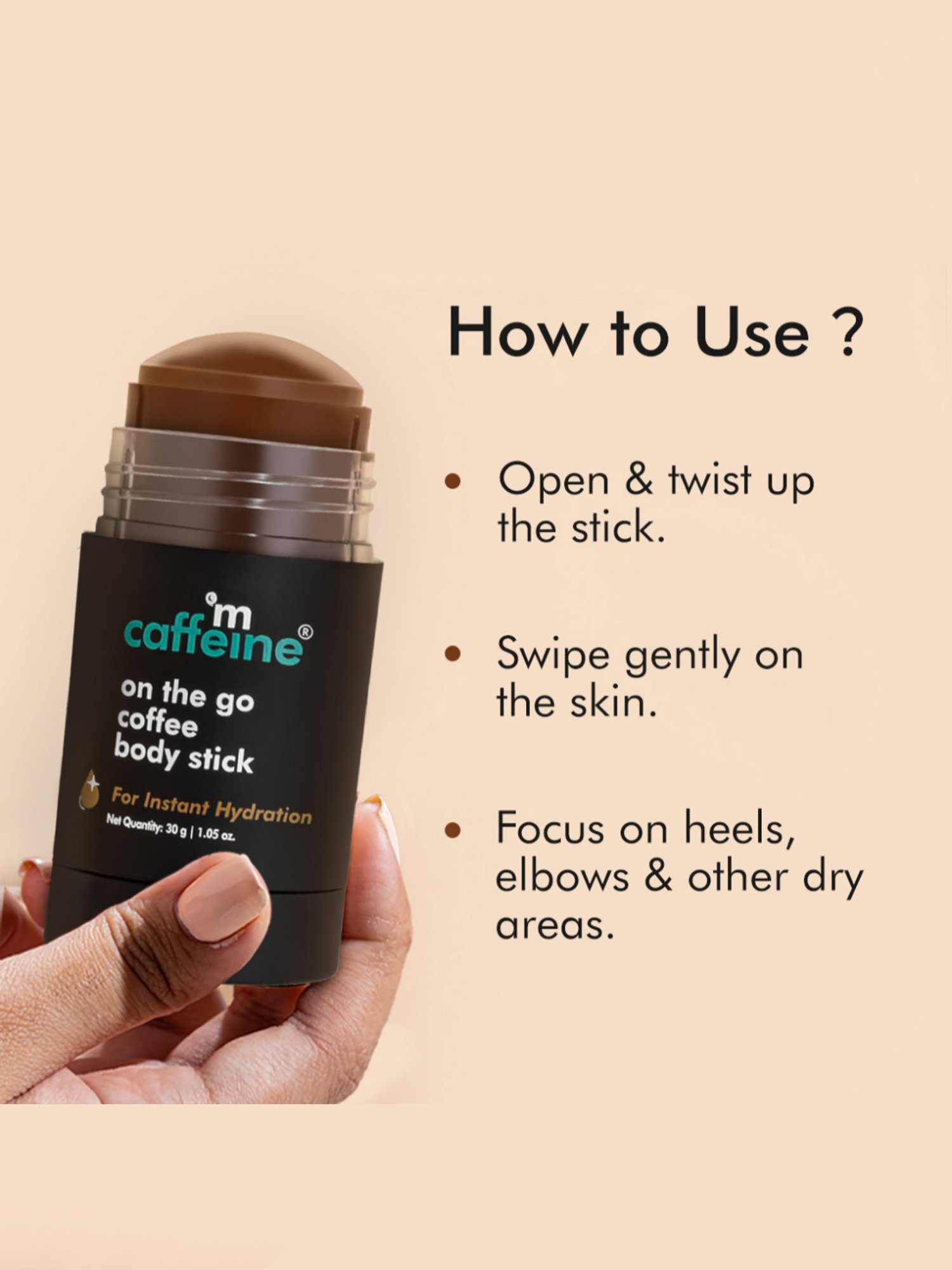 mCaffeine On The Go Coffee Body Stick - 30 gm