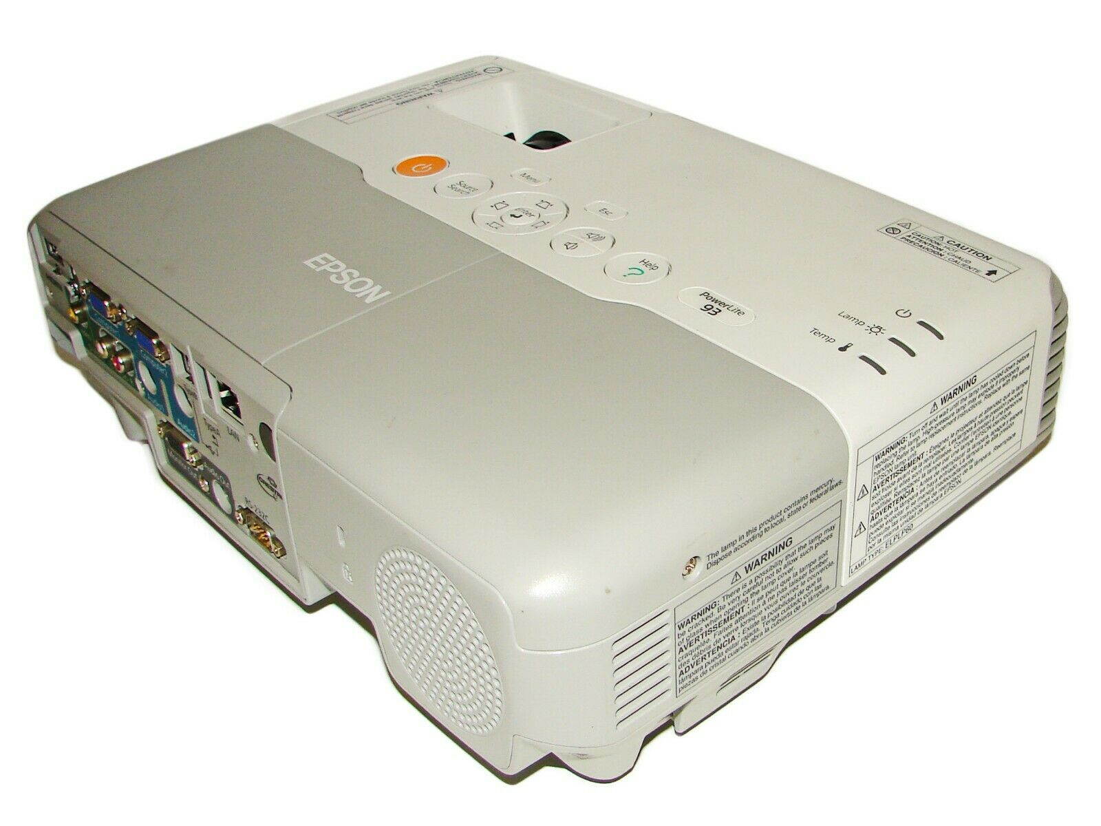 Epson PowerLite 93 3LCD Projector 2400 ANSI Lumens HD 1080i HDMI 1024 x 768 Home Theater Professional Streaming with Accessories bundle