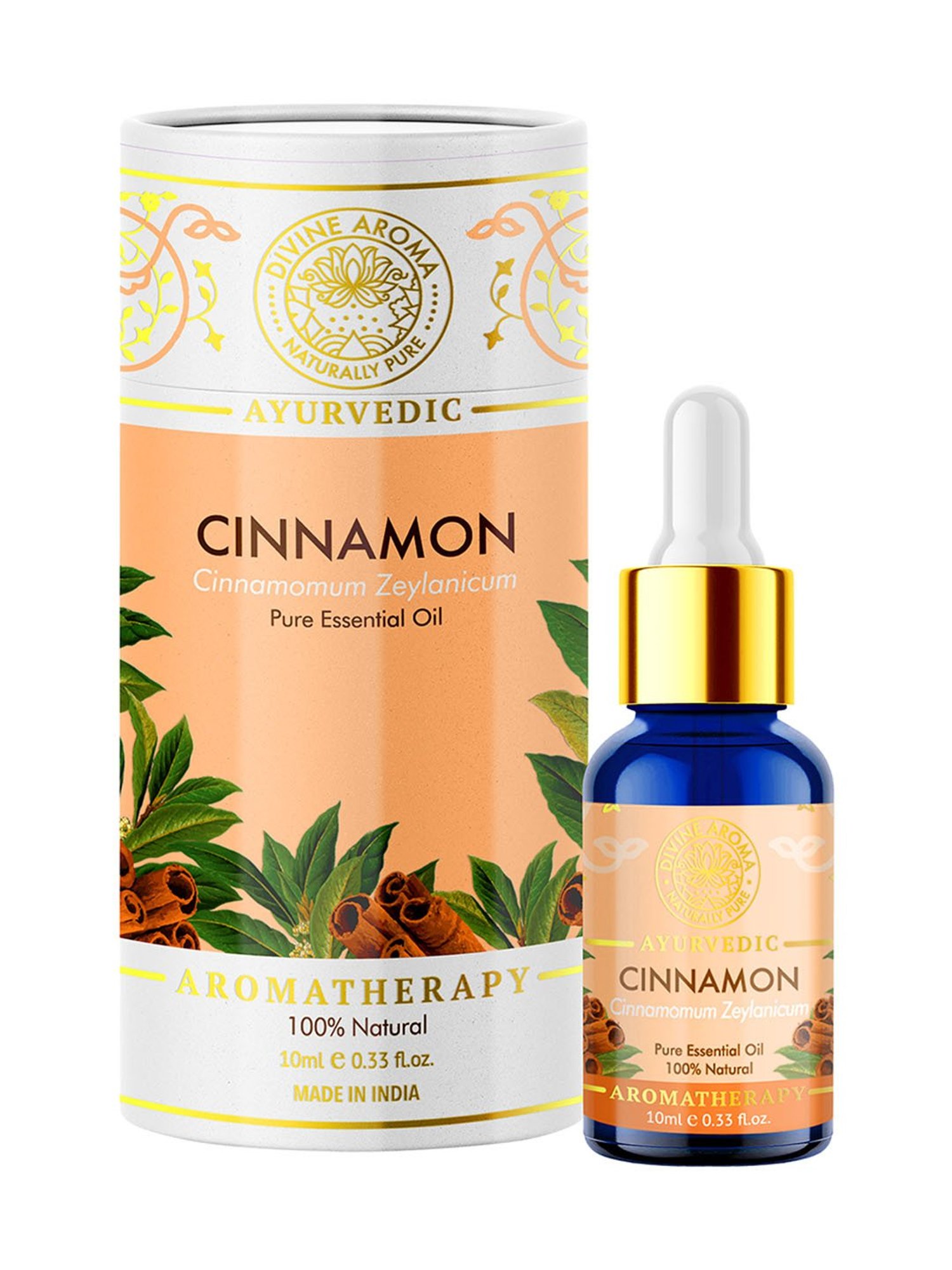 Divine Aroma Cinnamon Essential Oil - 10 ml