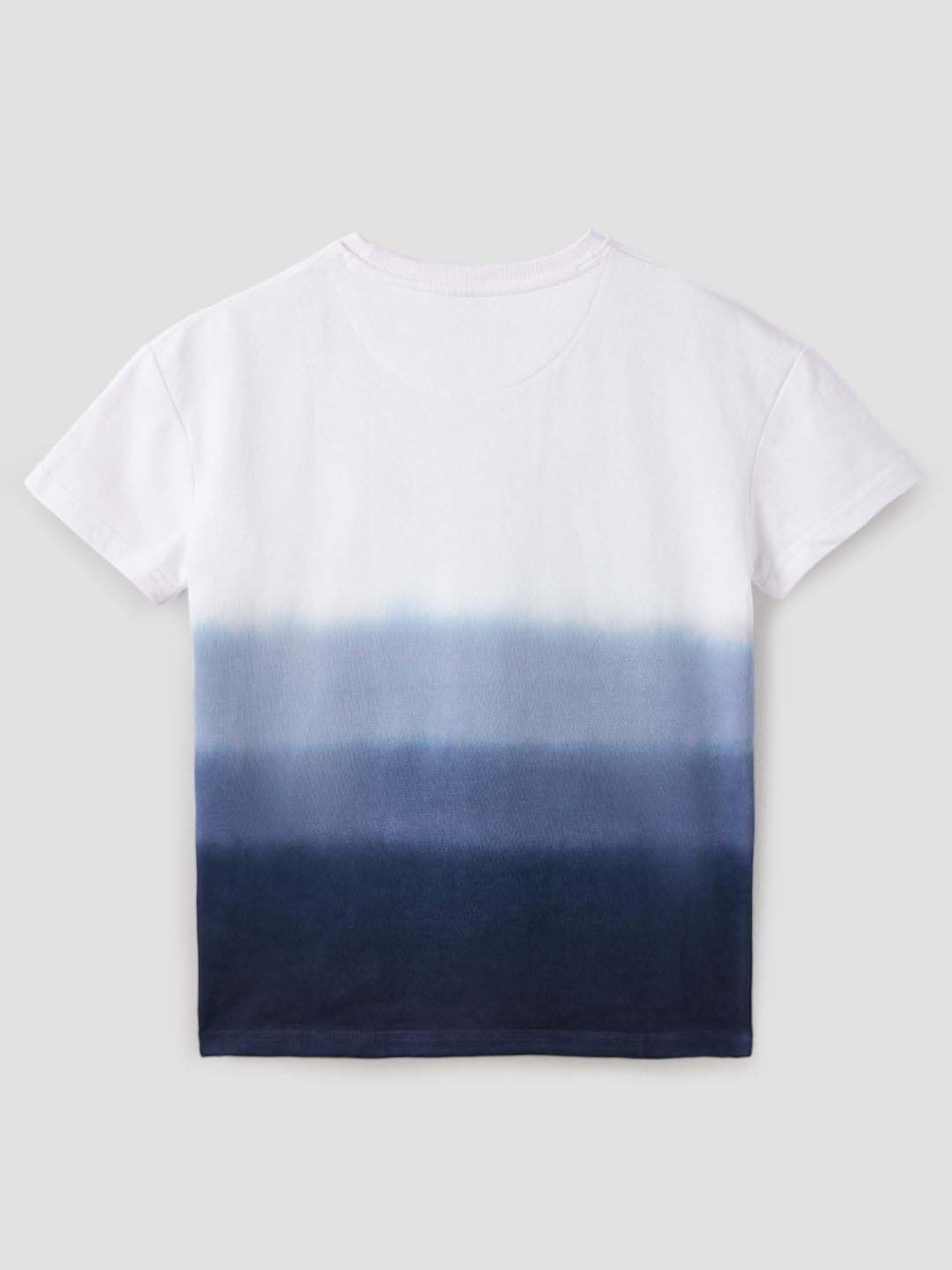The Souled Store Boys White & Blue Cotton Printed T-Shirt