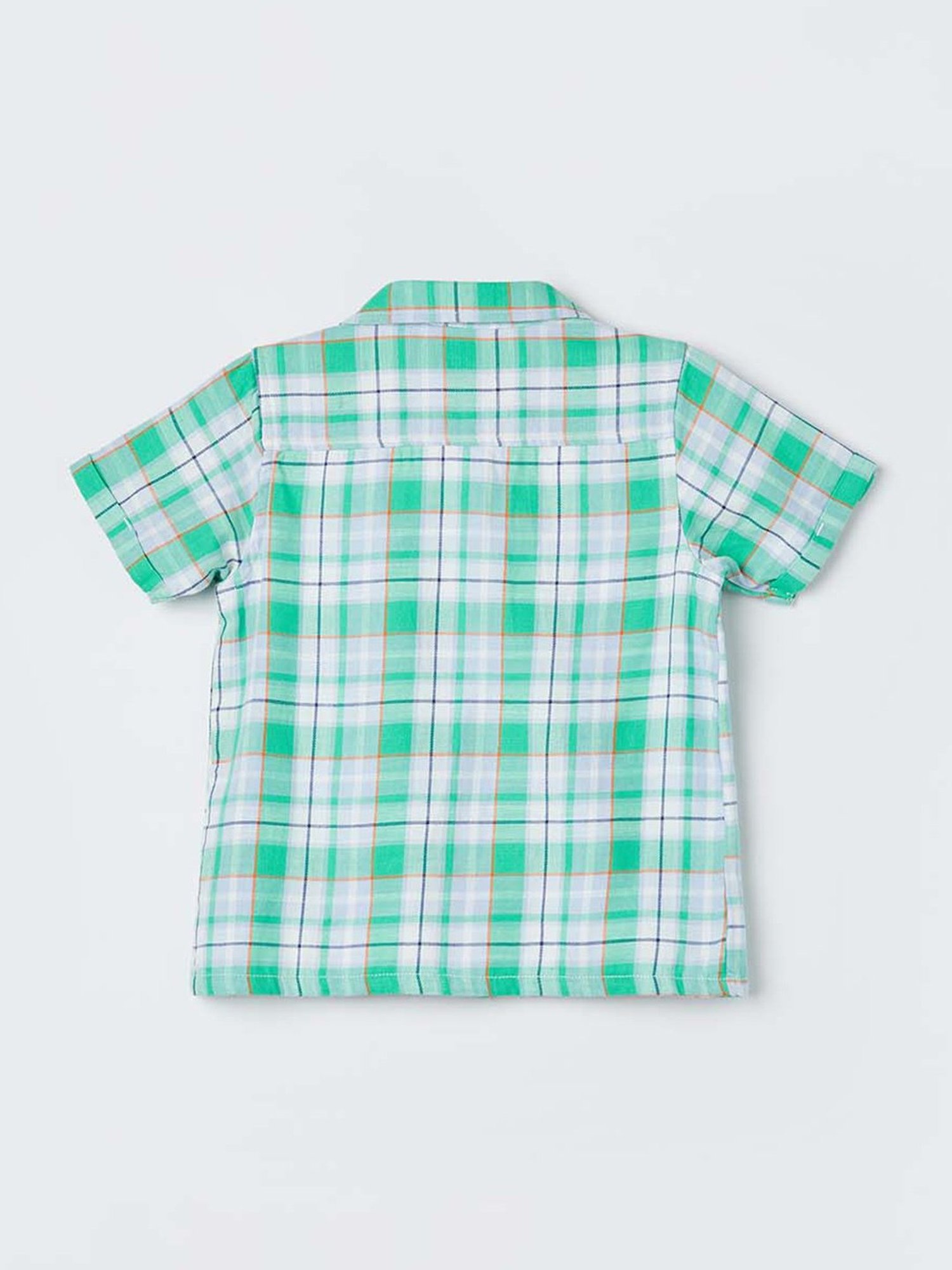Juniors by Lifestyle Kids Blue & White Cotton Chequered Shirt