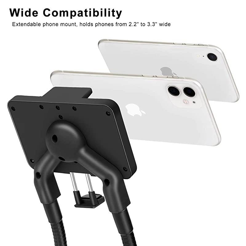 Cell Phone Holder Universal Mobile Phone Stand Lazy Bracket DIY Flexible Mount Stand with Multiple Function Black