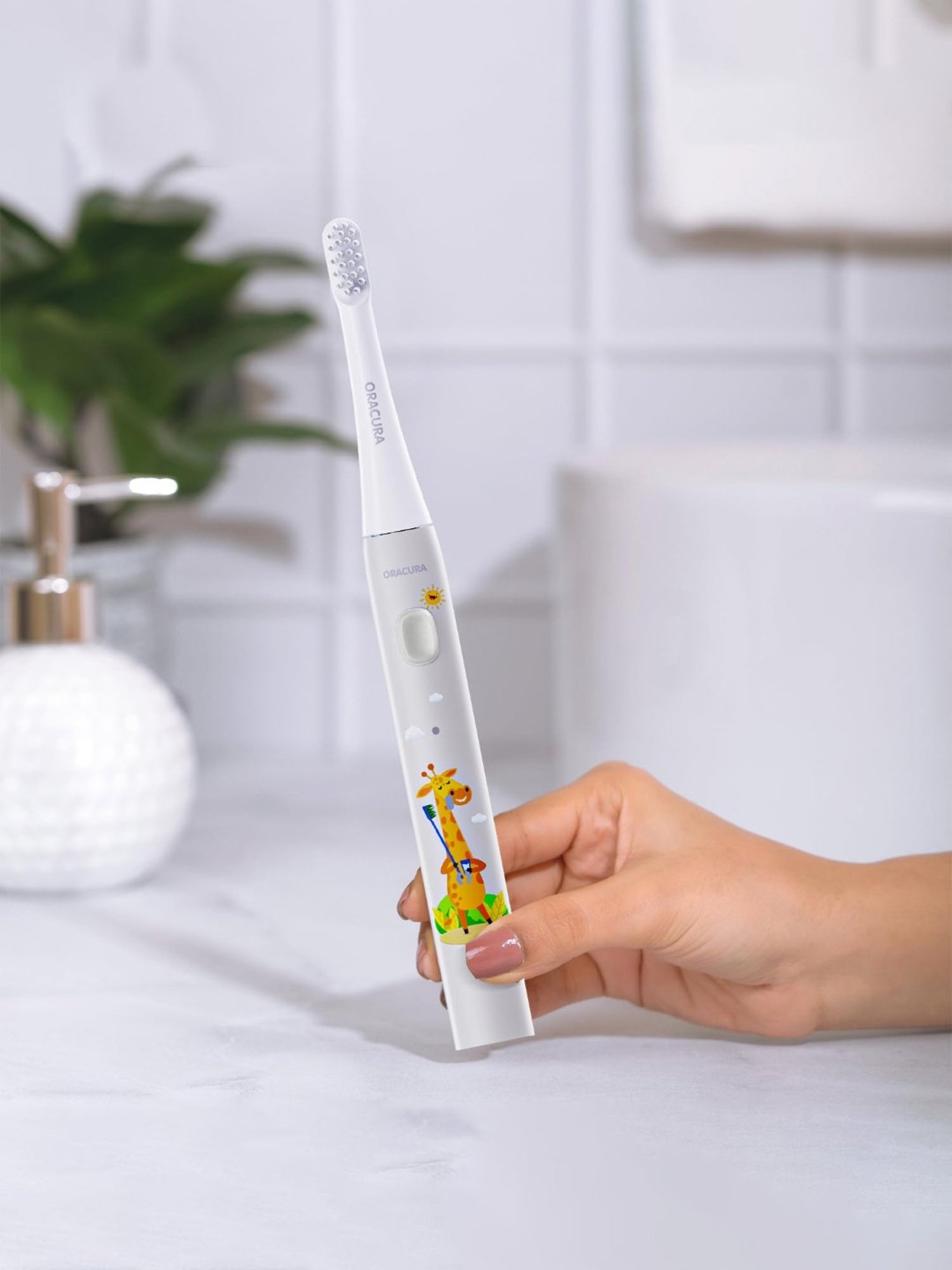 Oracura KSB200 Sonic Kids Rechargeable Electric Toothbrush (Grey)