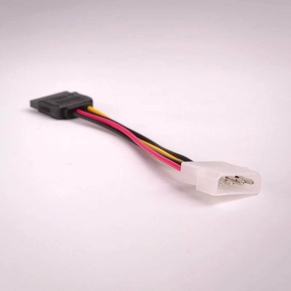 6 Inch Serial ATA SATA Power Cable - Connecting to Hard Drives, CD-ROM's, CD-RW's, Fans and More - Connects Any SATA Hard Drive to a Standard 4-pin LP4 Internal Power Connector