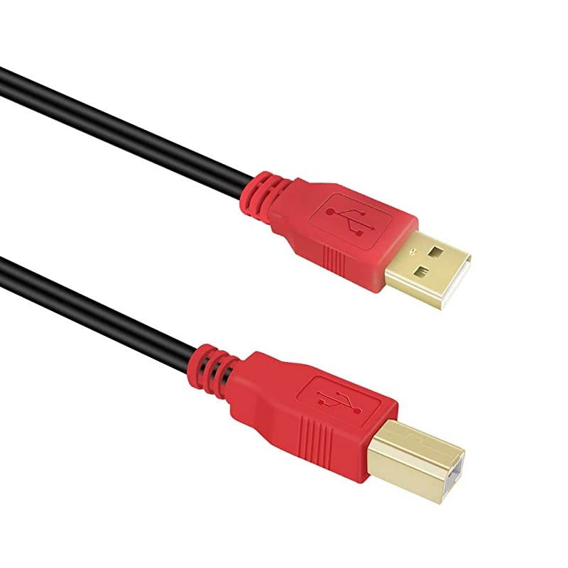Cable 25 ft USB 20 Cable Cord Type AMale to BMale Cable for for HP Canon Epson Dell Samsung etc 8M25Feet
