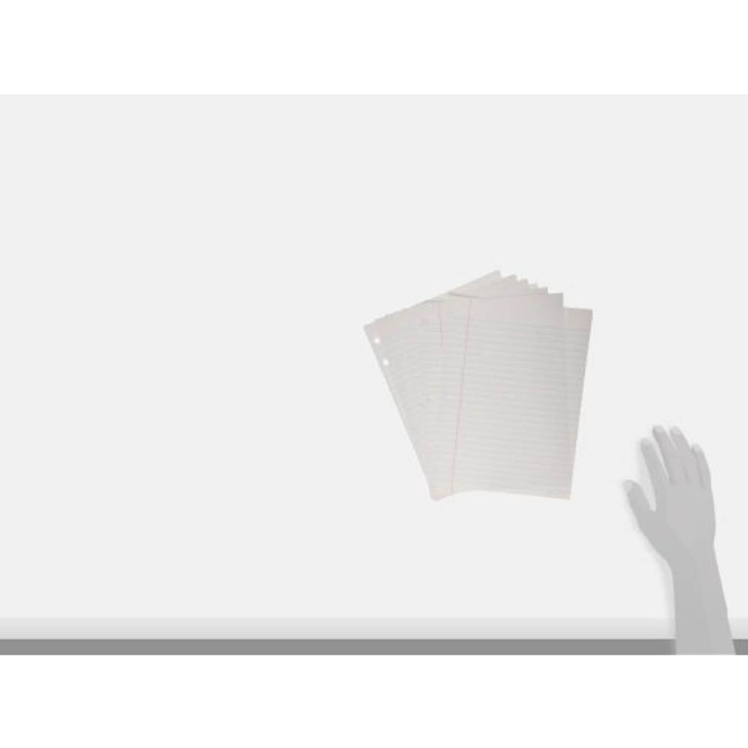 School Smart 85243 Cursive Ruled Notebook Paper with Margin - 8 in x 10 1/2 in - Ream of 500 - White - 085243