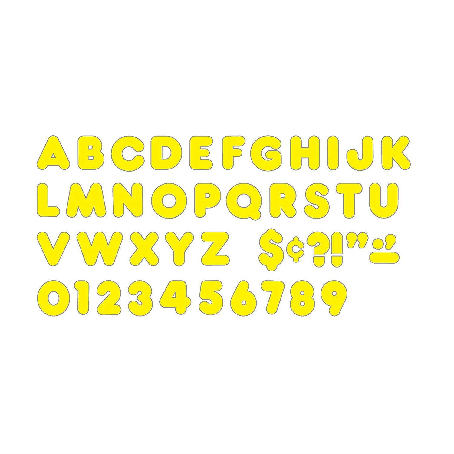 TREND enterprises, Inc. Yellow 4" Casual Uppercase Ready Letters