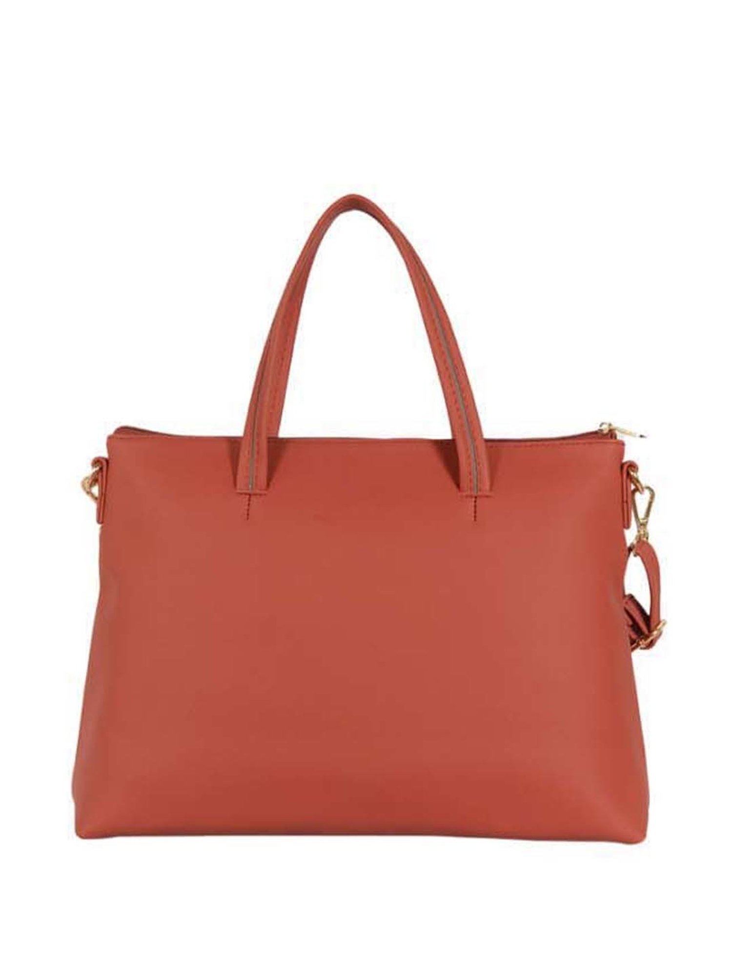 Baggit Orange Quilted Medium Handbag