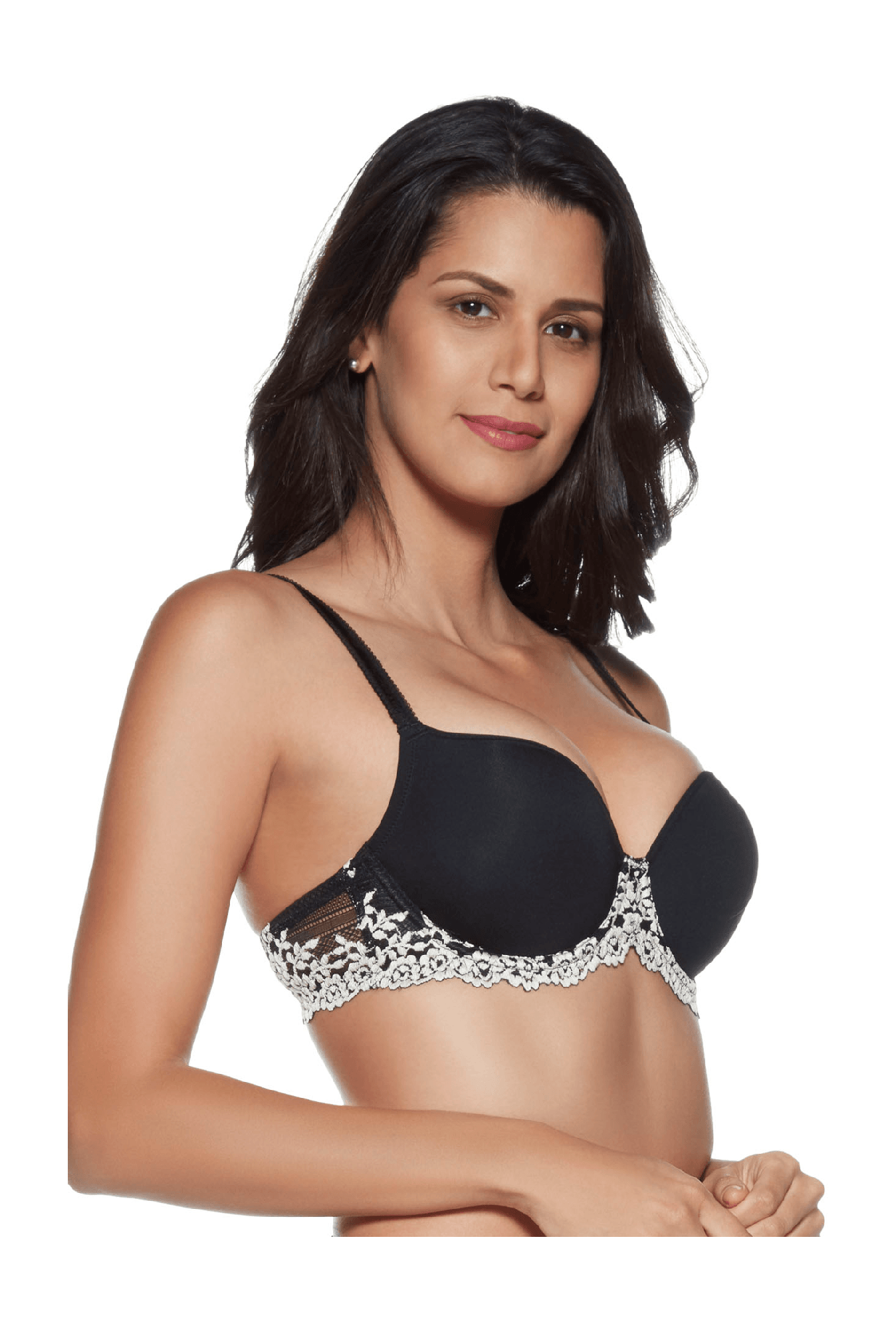 Wacoal Embrace Lace Padded Wired 3/4Th Cup Lace T-Shirt Spacer Cup Bra - Black
