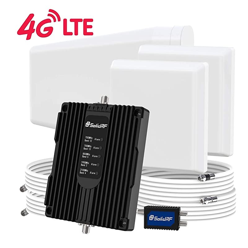 LTE ATT TMobile 65dB 700MHz Cell Phone Signal Booster for Home and Office Band 1217 FDD LTE Mobile Phone Signal Amplifier Including 45 Feet RG58 Cable Repeater Full Kit