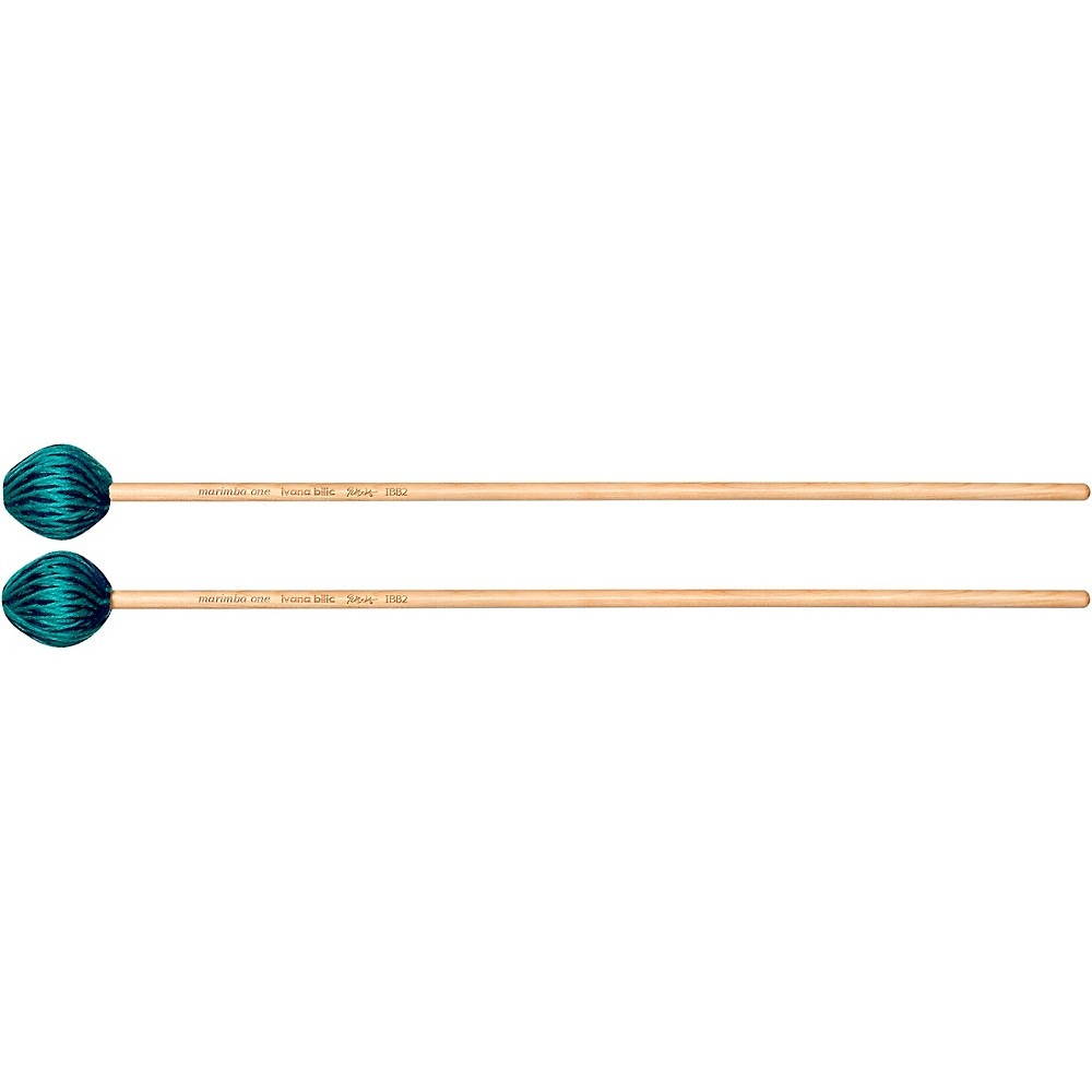 Marimba One Ivana Bilic Signature Birch Handle Mallets Medium Hard Navy Blue/Sea Foam Yarn