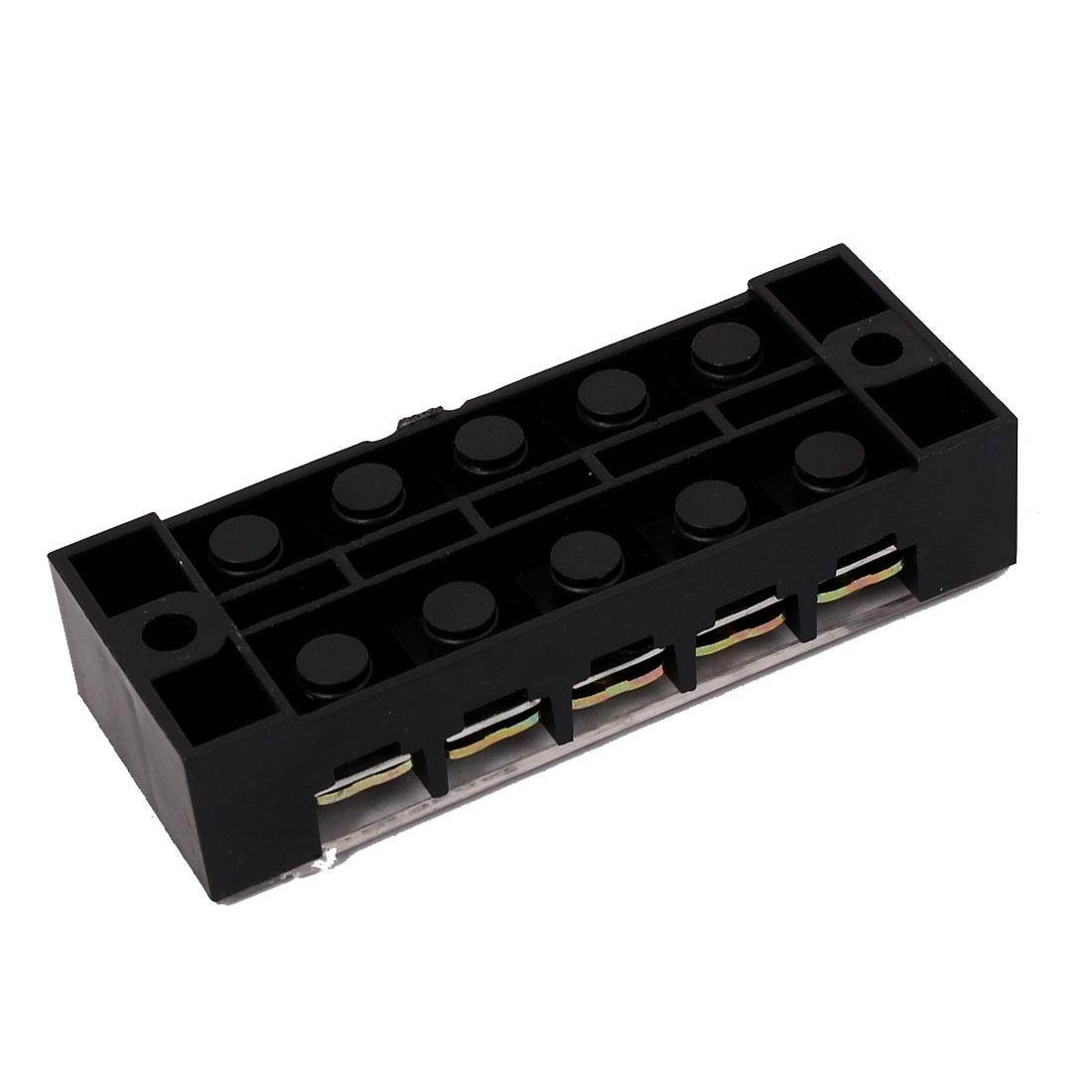 TB2505L 600V 25A 5 Positions Dual Raw Electric Barrier Terminal Block 2pcs
