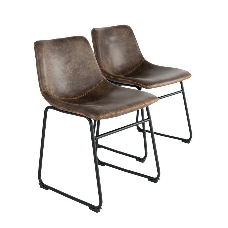 Set of 2 Jackson Dining Chair Brown - Finch