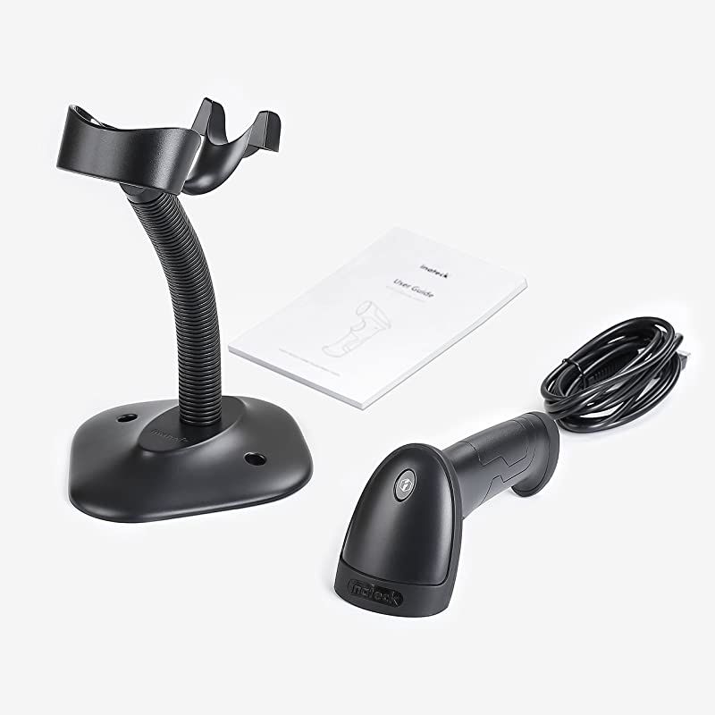 1D USB Barcode Scanner with Intelligent Stand Wired BCST33