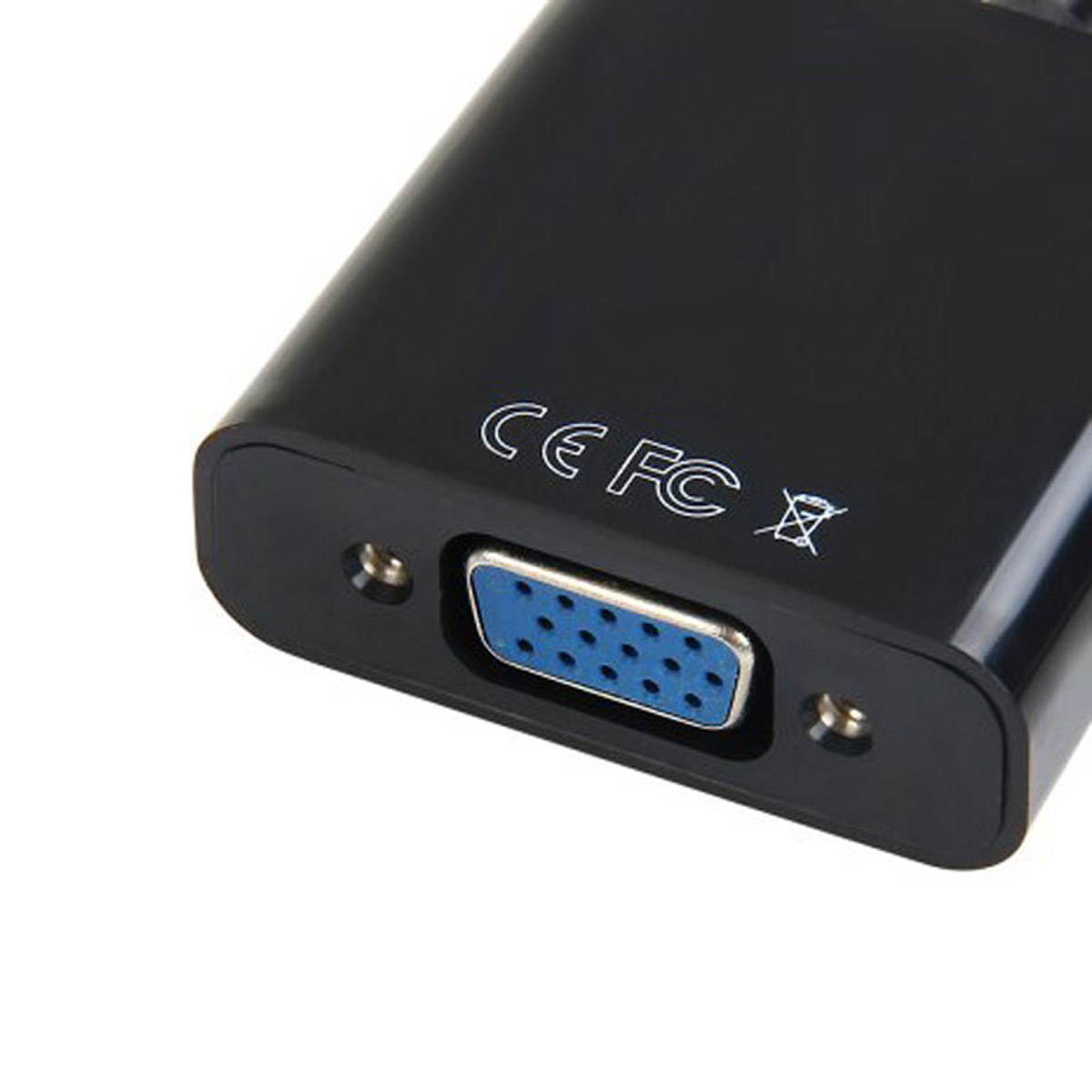 Jimier DP DisplayPort Display Port Source to VGA Female Sink Monitor Projector Cable Support ATI Eyefinity Black DP-007