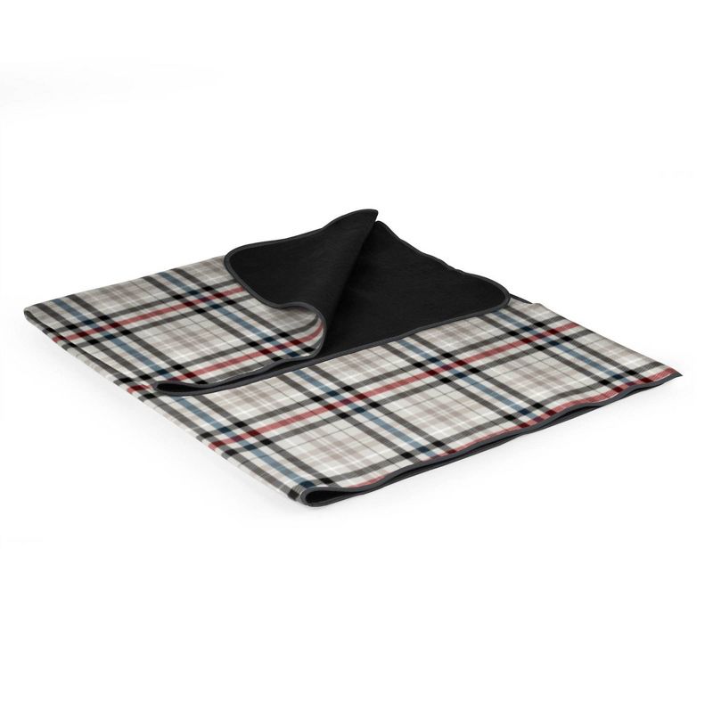 Oniva Blanket Tote Outdoor Carnaby Street Collection Picnic Blanket XL - Gray with Blue & Red Accents