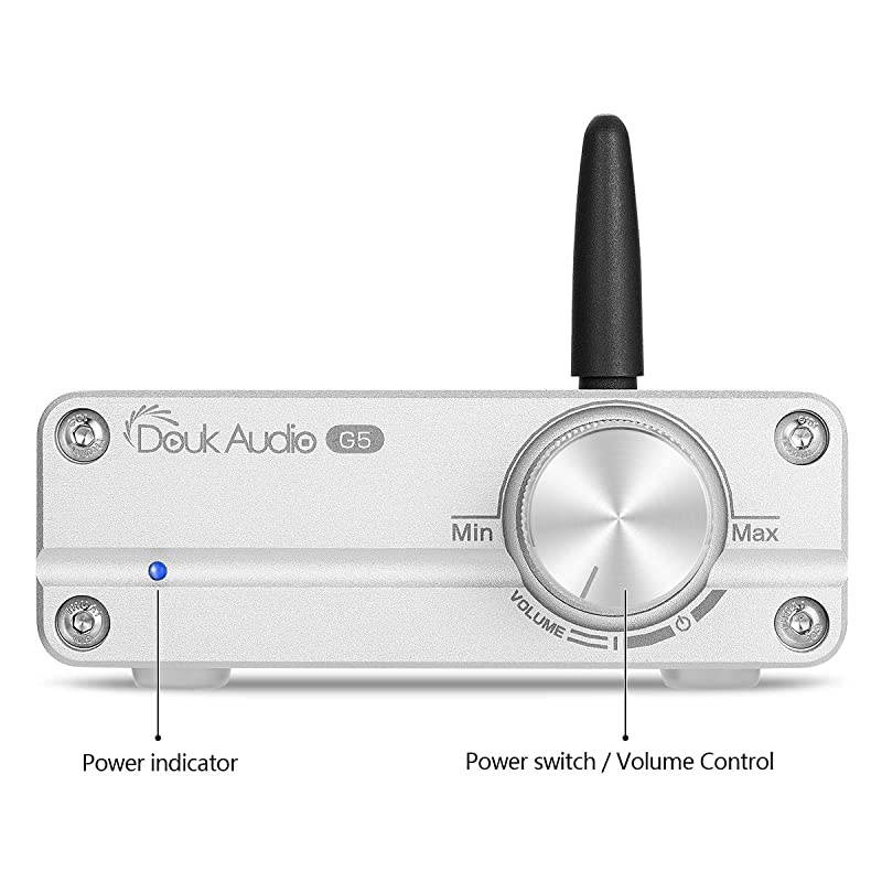 G5 100W Bluetooth 50 2 Channel Amplifier Mini Digital Class D Stereo Audio Power Amp Wireless Receiver Silver