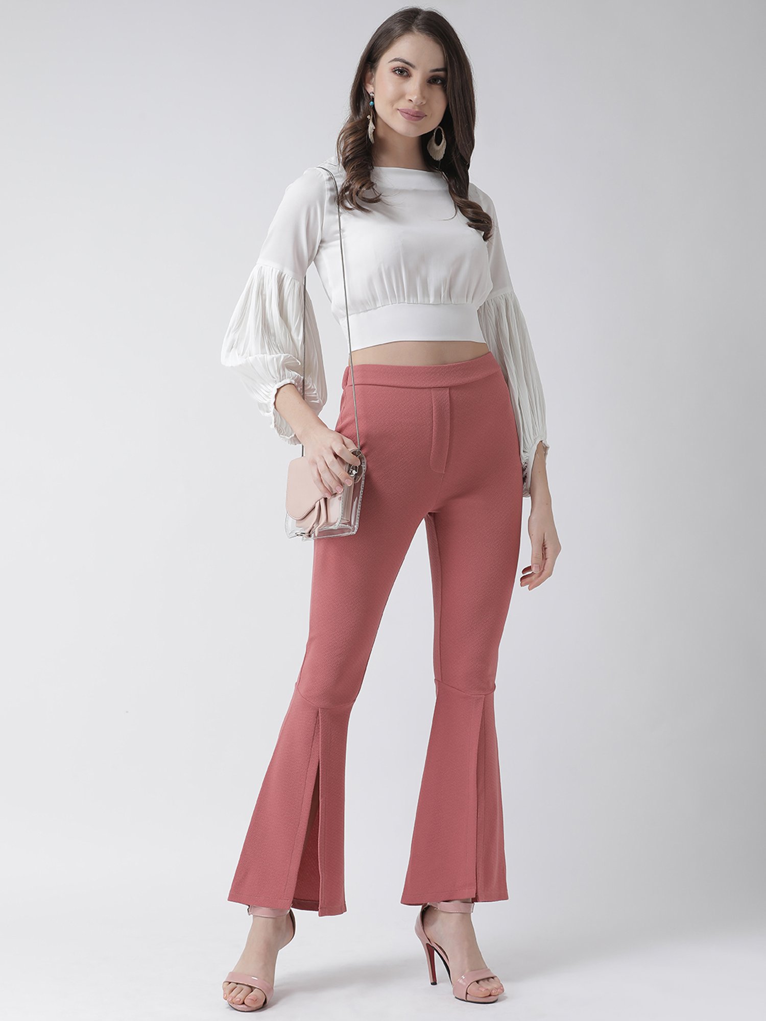 KASSUALLY White Relaxed Fit Crop Top