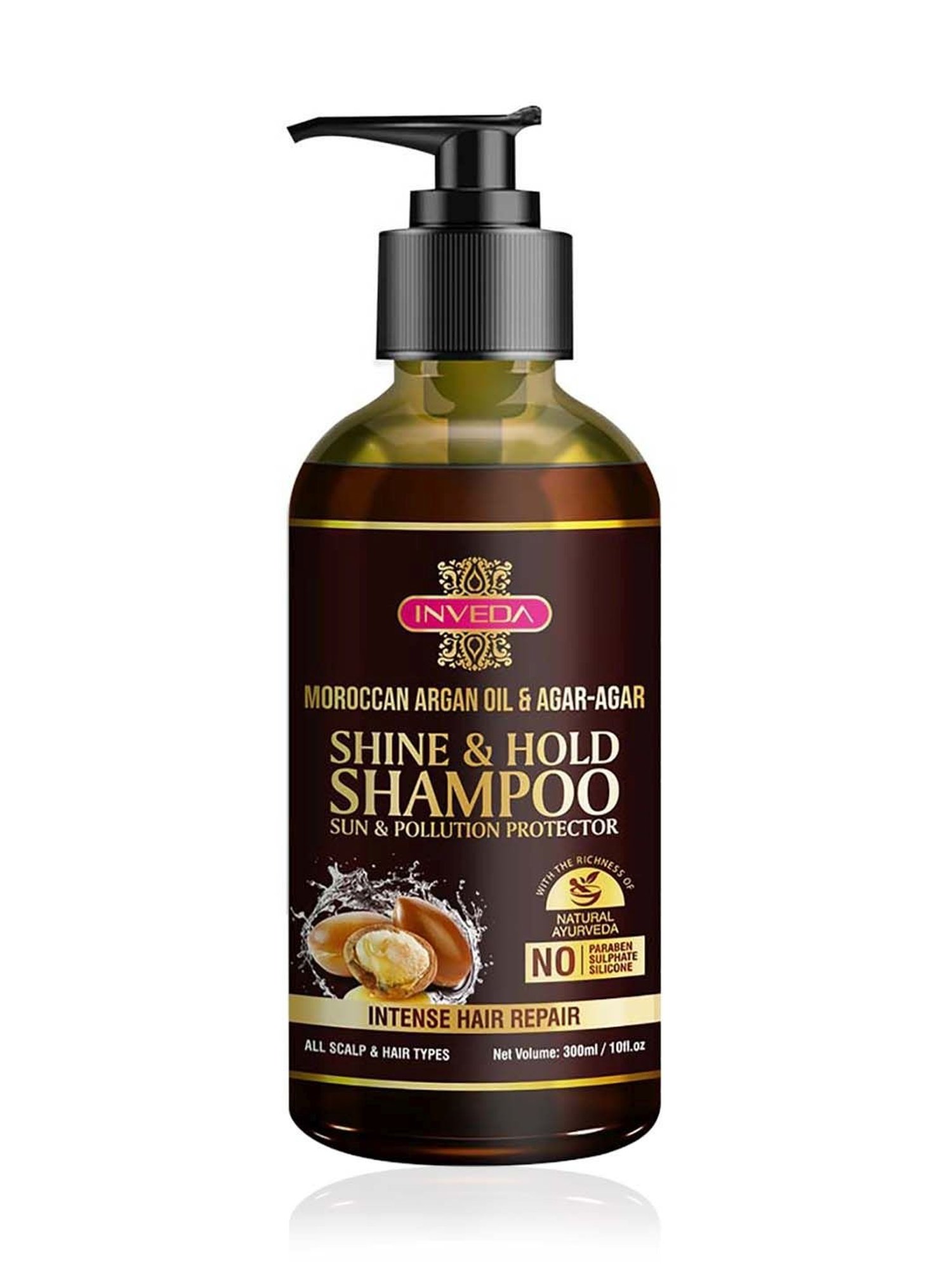 INVEDA Moroccan Argan Oil Shine and Hold Shampoo - 300 ml