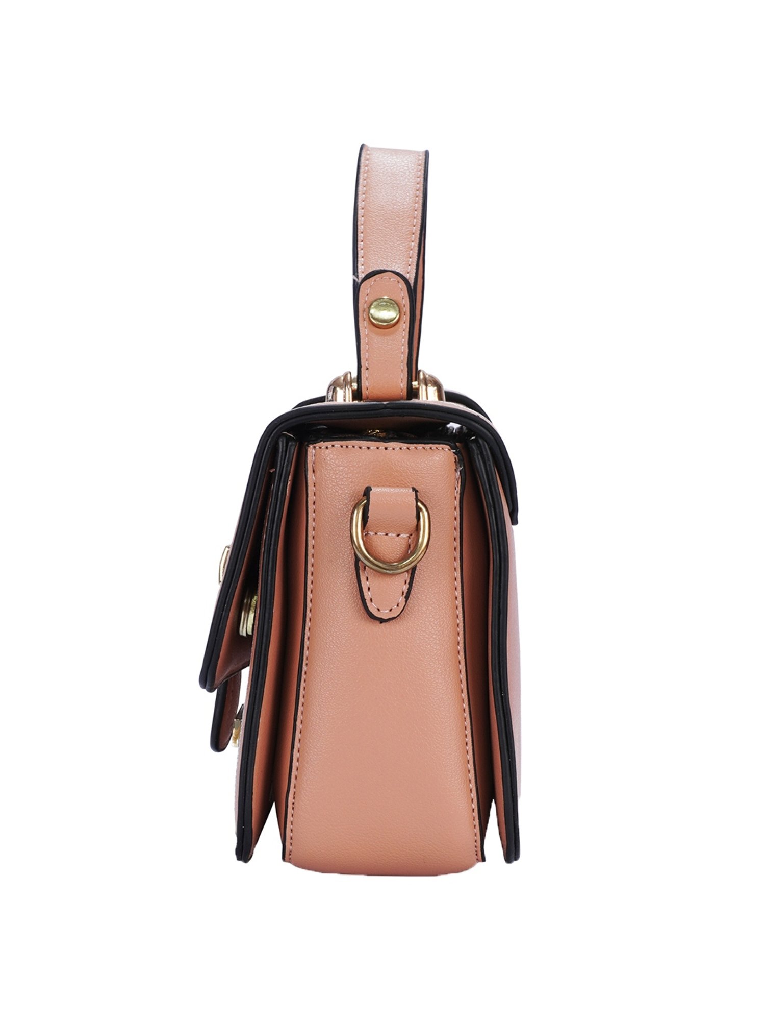 Luvoksi Pink Textured Medium Satchel Handbag