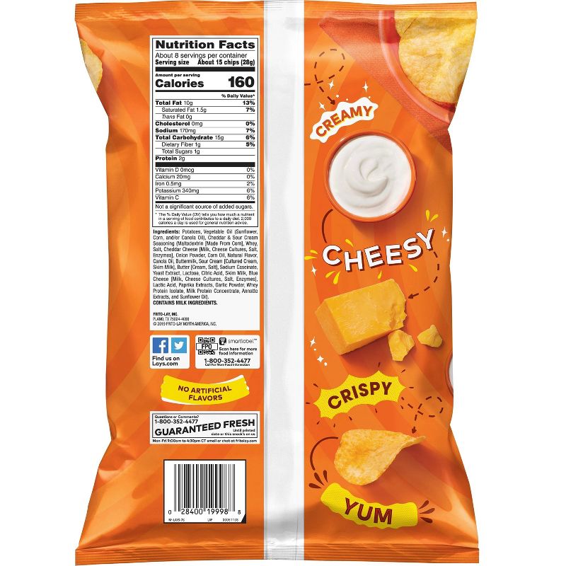 Lay's Cheddar & Sour Cream Flavored Potato Chips - 7.75oz
