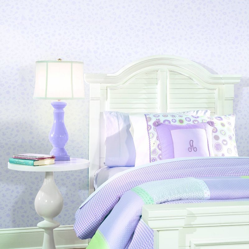 Disney Princess Glitter Icons Peel and Stick Wallpaper Purple - RoomMates