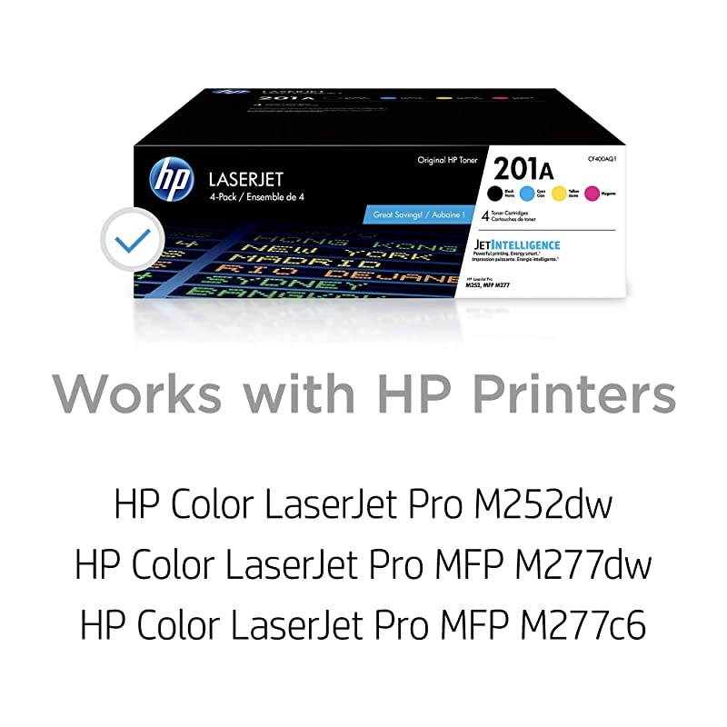201A | CF400AQ1 | 4 Toner Cartridges | Black Cyan Magenta Yellow