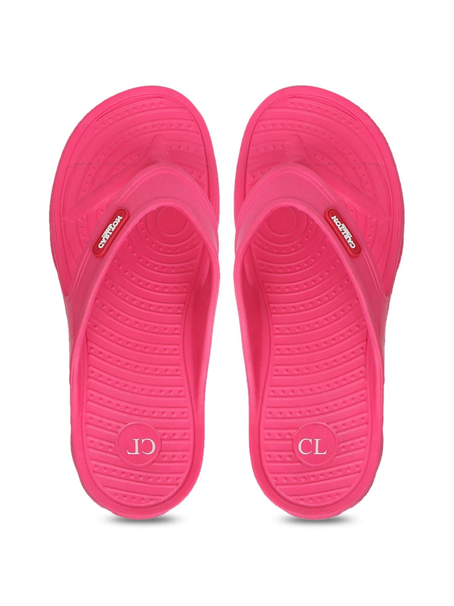 Carlton London Women's Fuchsia Flip Flops
