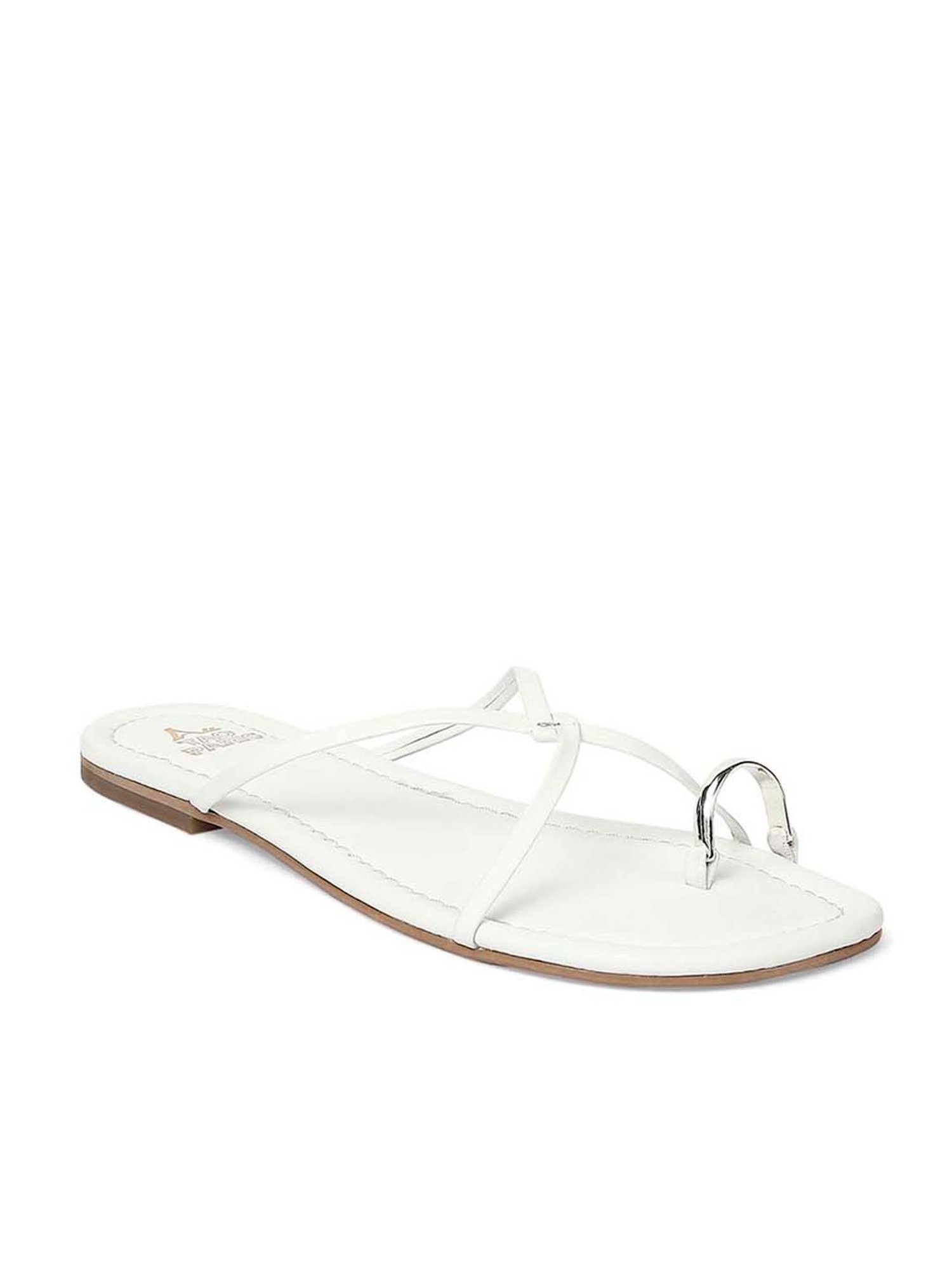 Tao Paris Women's Rihana White Toe Ring Sandals