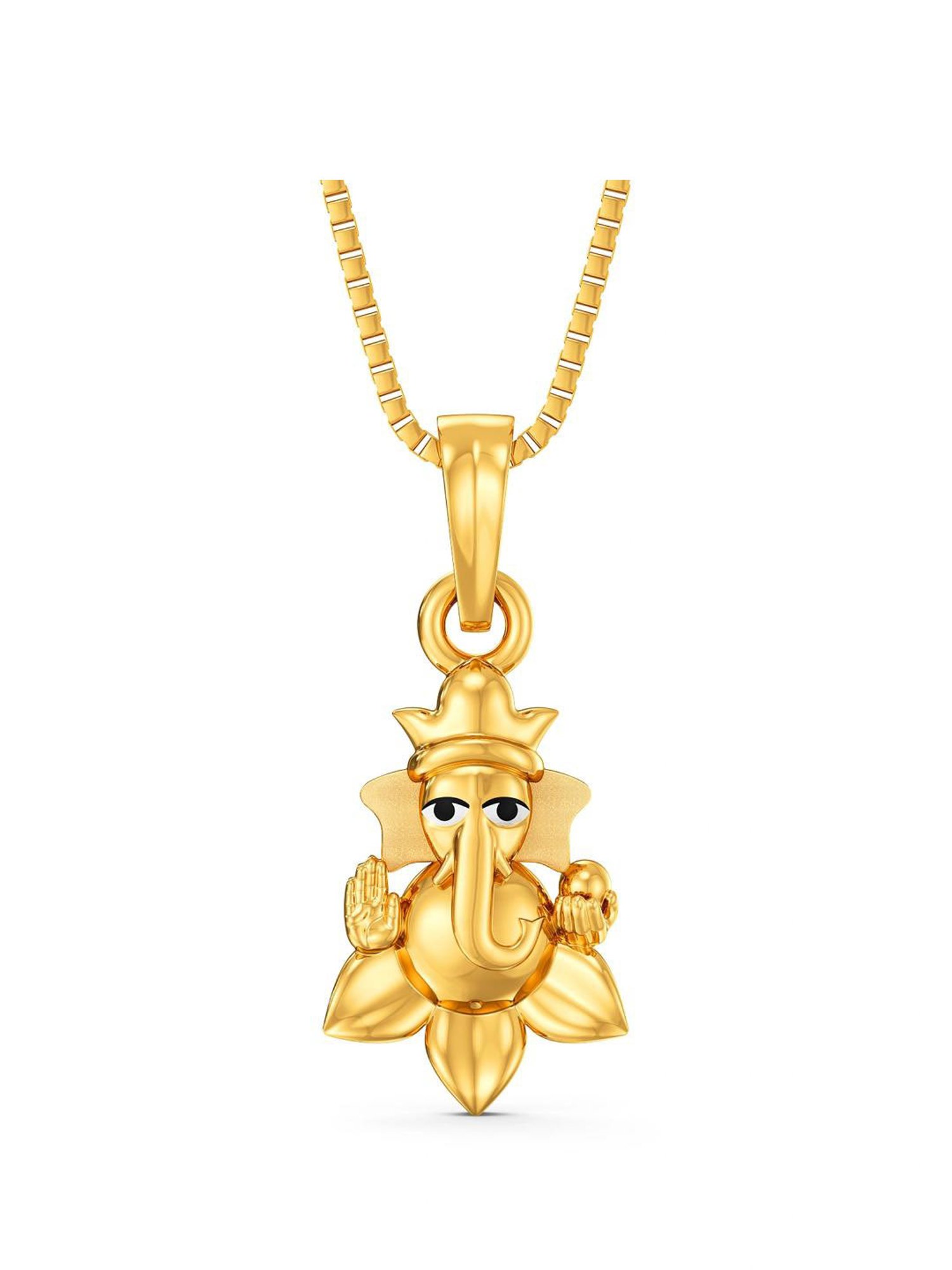 Joyalukkas 22k Gilded Ganesha Gold Pendant