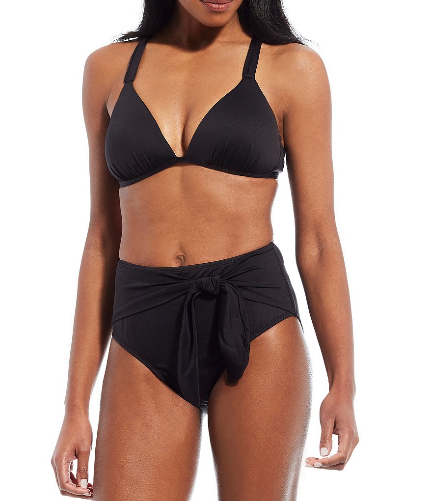 Becca by Rebecca Virtue Color Code Adela Shirred Back Scoop Front Hipster Swim Bottom