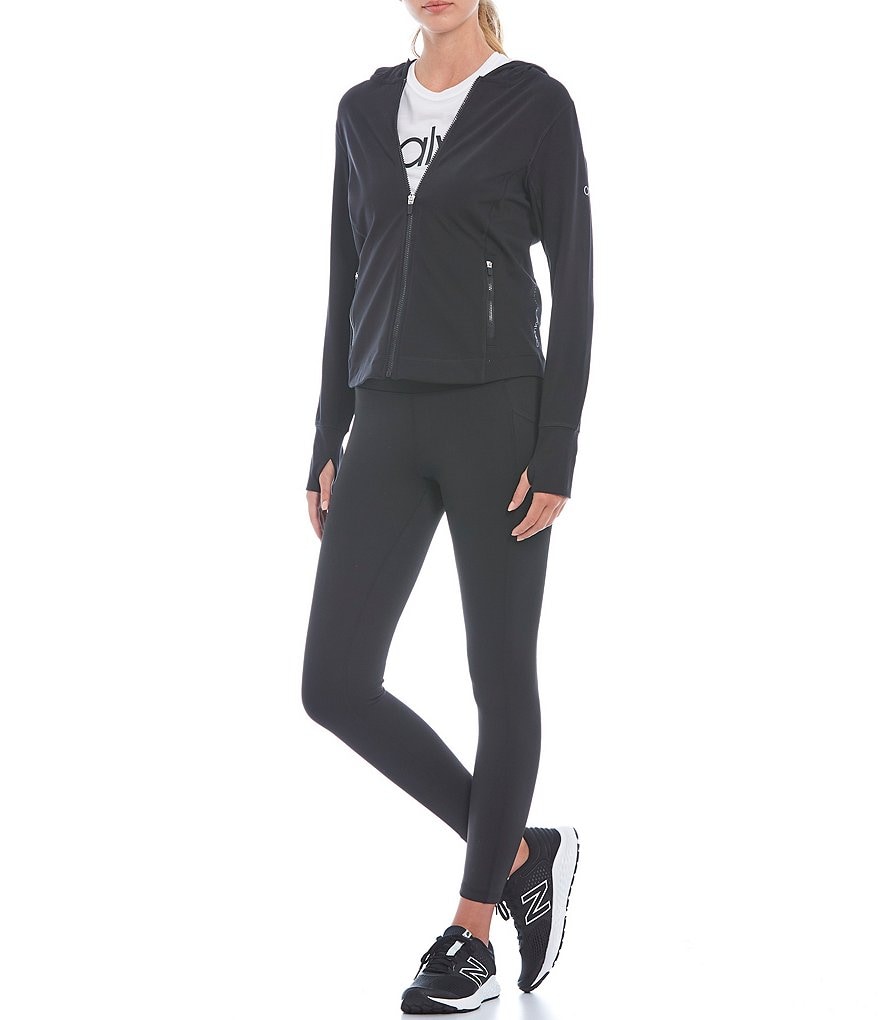 Calvin Klein Performance Yoga Long Sleeve Front Zip Hoodie Jacket