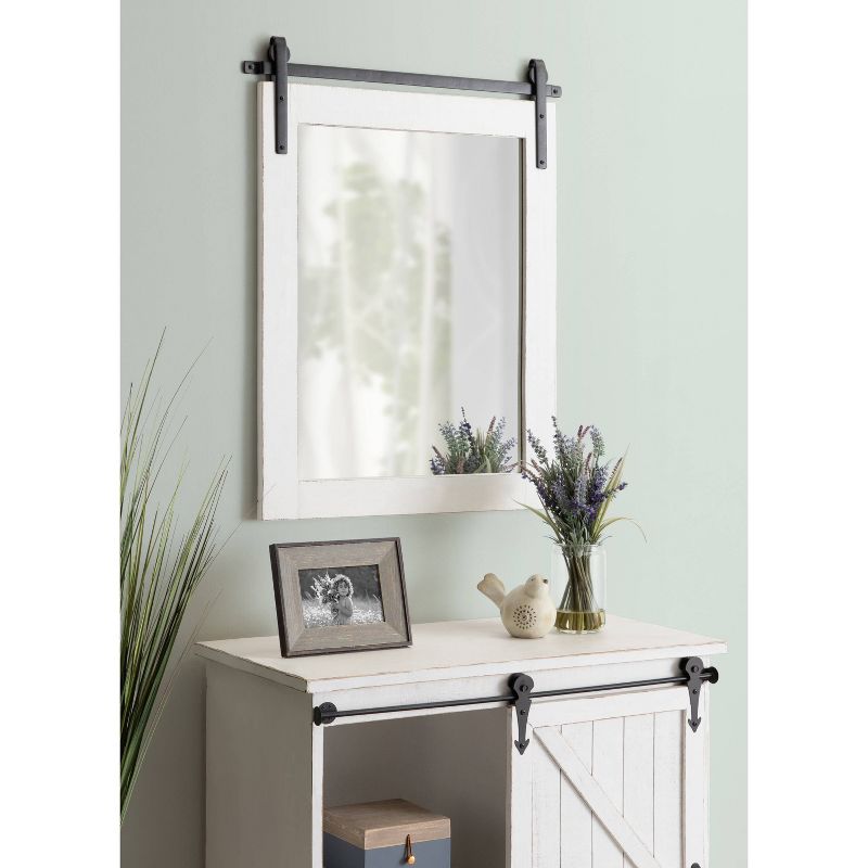 22" x 30" Cates Rectangle Wall Mirror White - Kate & Laurel All Things Decor